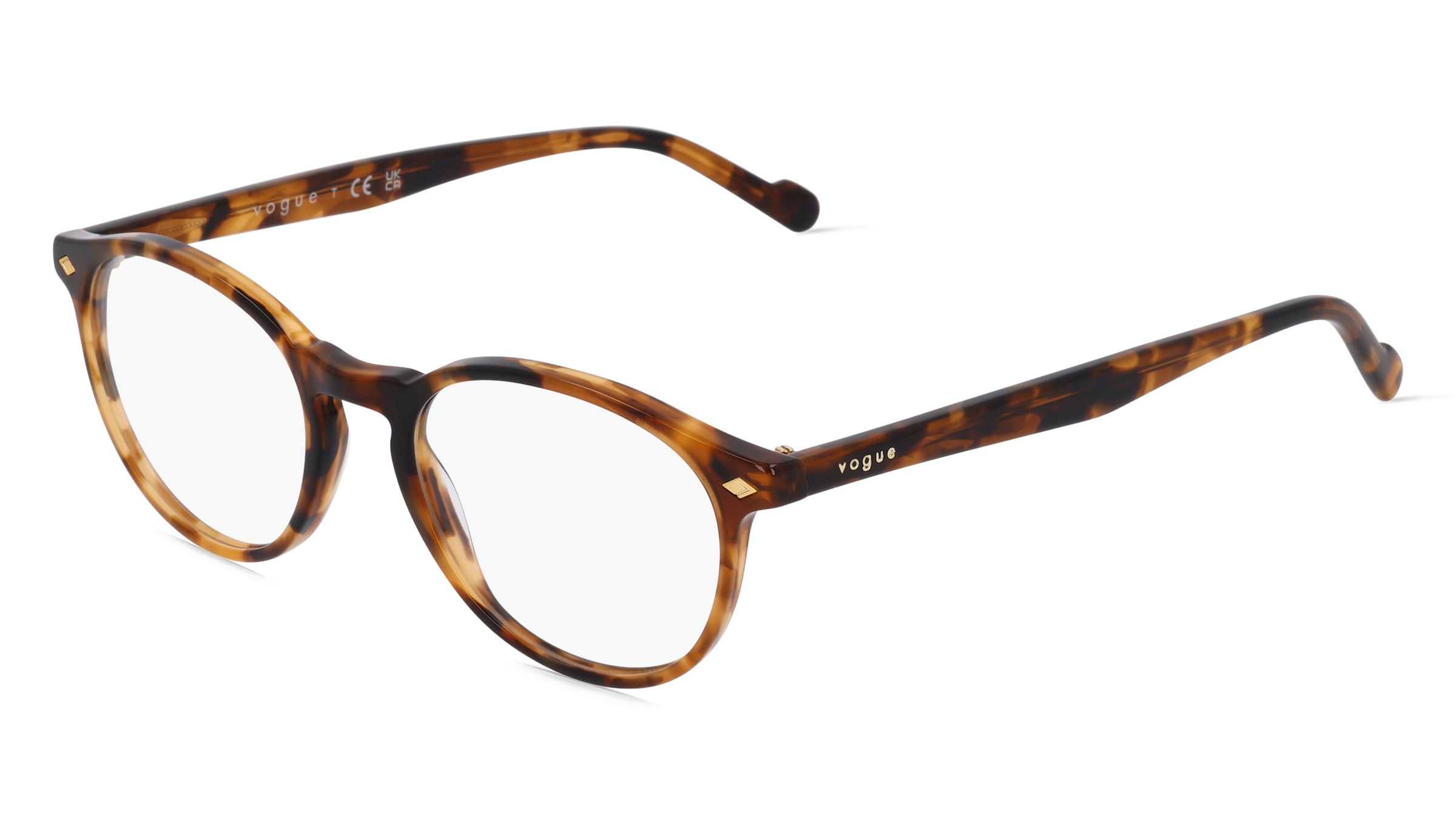 Vogue VO5326 Herren-Brille inkl. Gläser Vollrand Oval Acetat-Gestell 51/19/145, Havanna