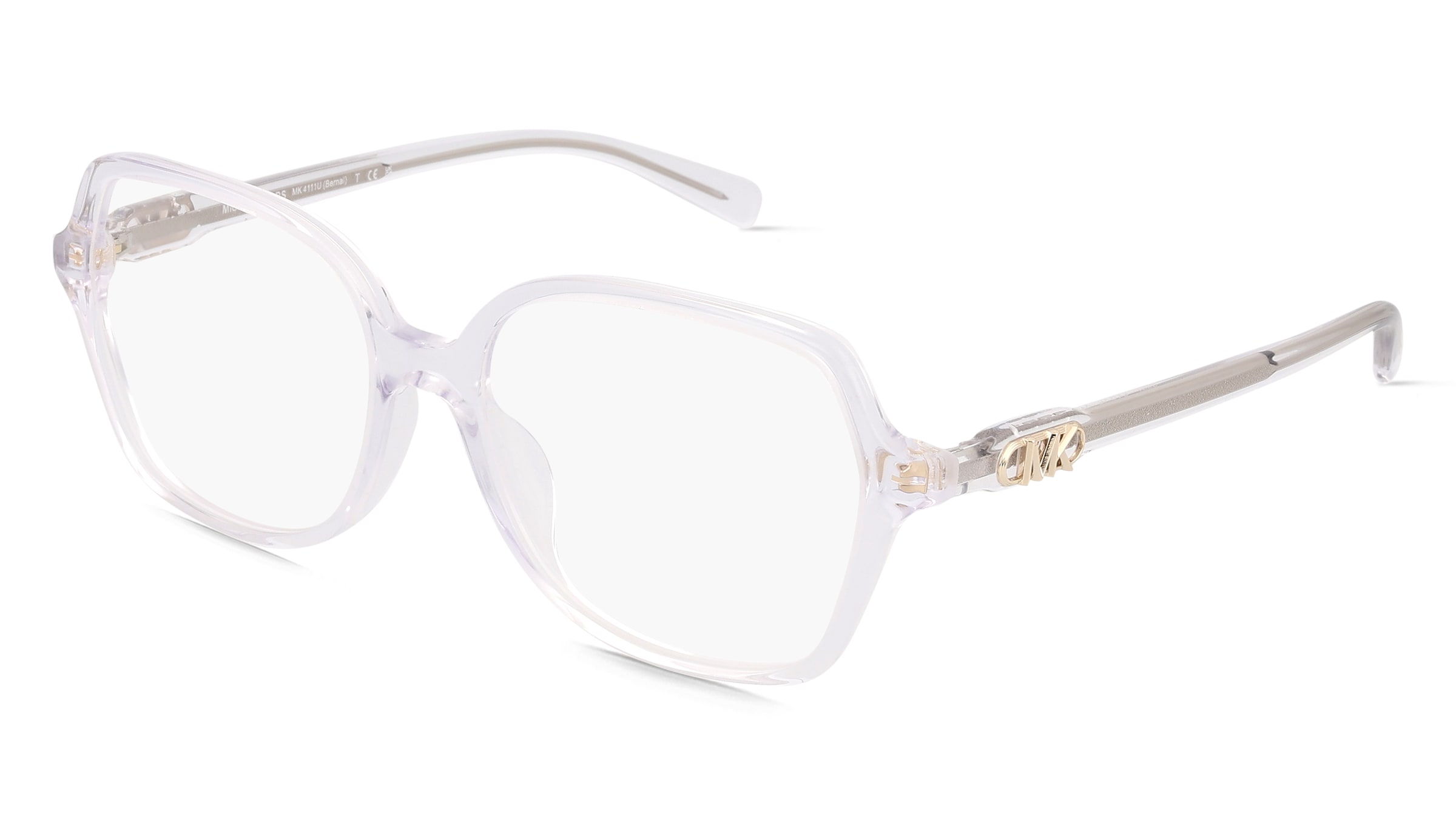 Michael Kors MK4111U BERNAL Damen-Brille inkl. Gläser Vollrand Quadratisch Acetat-Gestell 54/16/140, Transparent