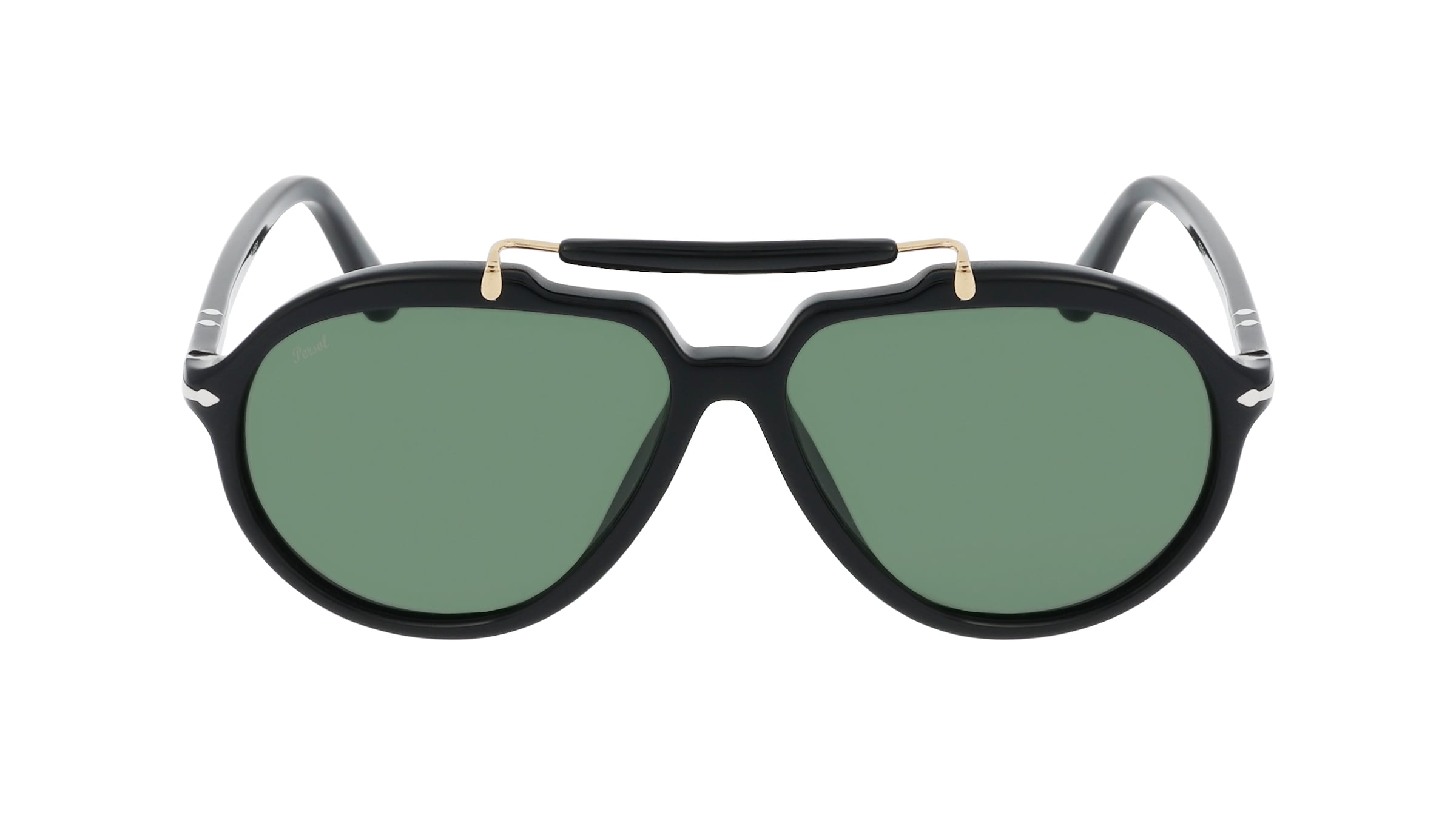 Persol PO0202S Damen-Sonnenbrille Vollrand Eckig Acetat-Gestell, Schwarz