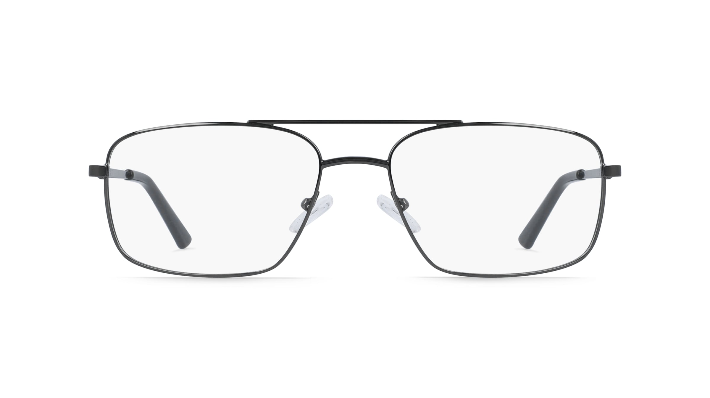 Fielmann DDJ 002 CL Herren-Brille inkl. Gläser Vollrand Eckig Edelstahl-Gestell 55mm/17mm/135mm, Grau