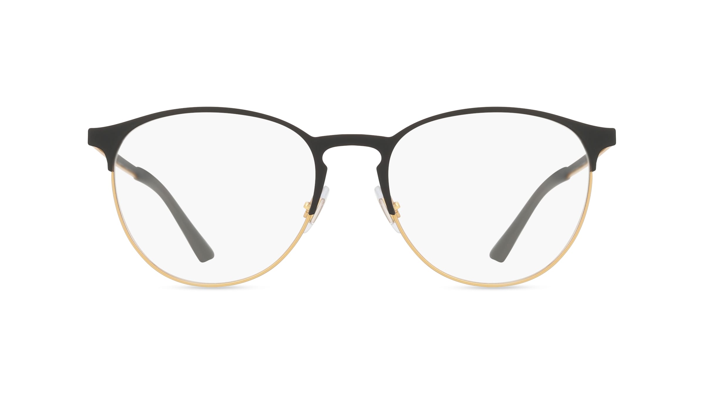 Ray-Ban RX6375 Unisex-Brille inkl. Gläser Vollrand Panto Metall-Gestell 53mm/18mm/145mm, Gold