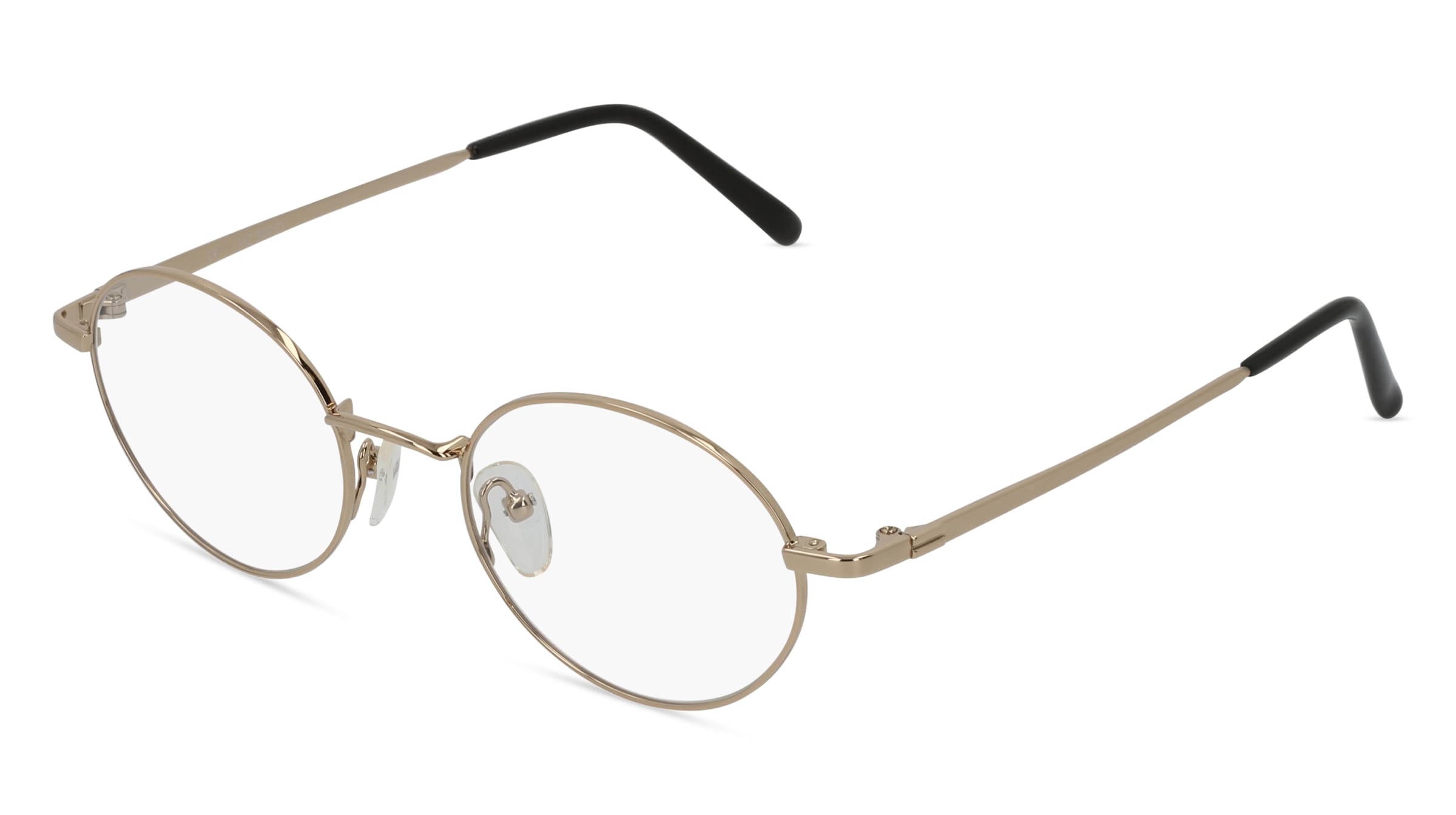 Fielmann MC 549 CL Unisex-Brille inkl. Gläser Vollrand Oval Edelstahl-Gestell 48/20/135, Gold