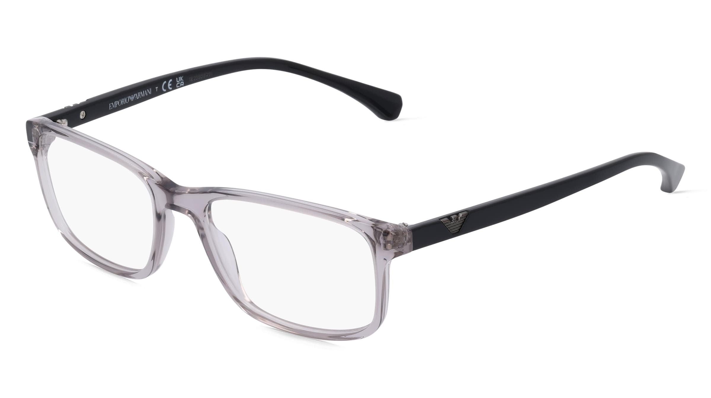 Emporio Armani EA3098 Herren-Brille inkl. Gläser Vollrand Quadratisch Acetat-Gestell 53/18/140, Grau