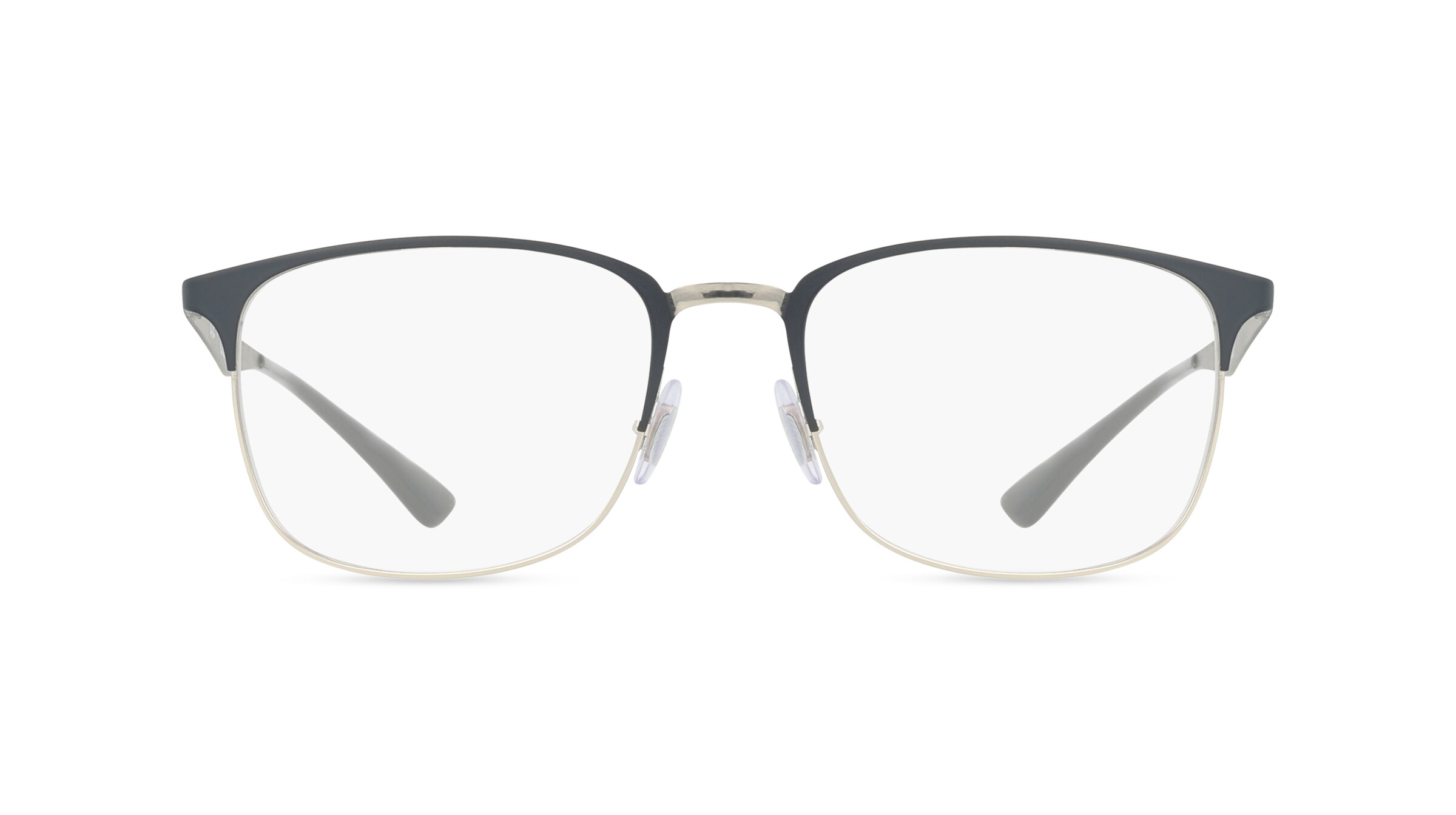 Ray-Ban RX6421 Unisex-Brille inkl. Gläser Nylor Eckig Metall-Gestell 52mm/18mm/140mm, silber