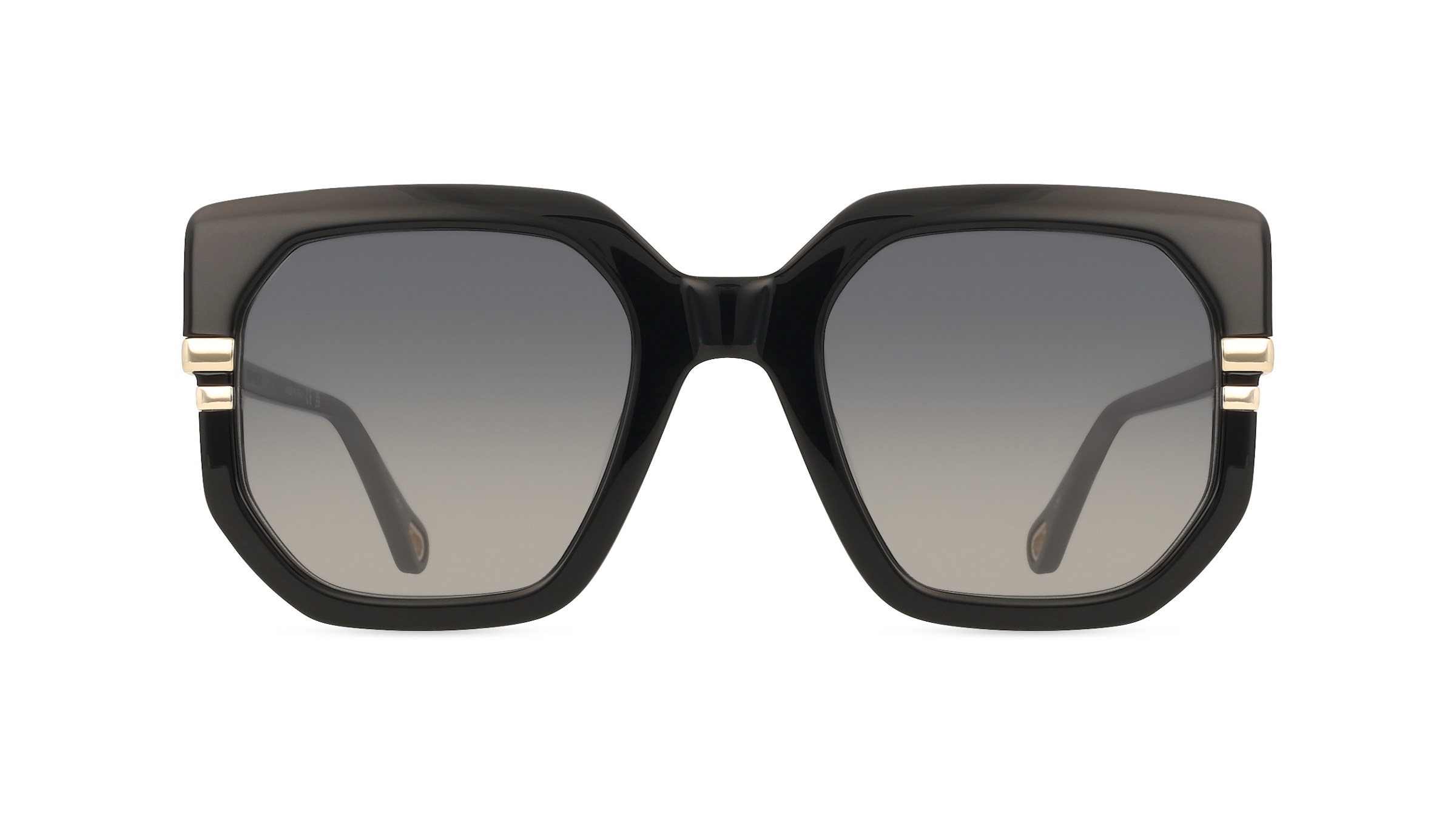 Chloé CH0240S Damen-Sonnenbrille Vollrand Butterfly Recycled Acetat-Gestell, schwarz