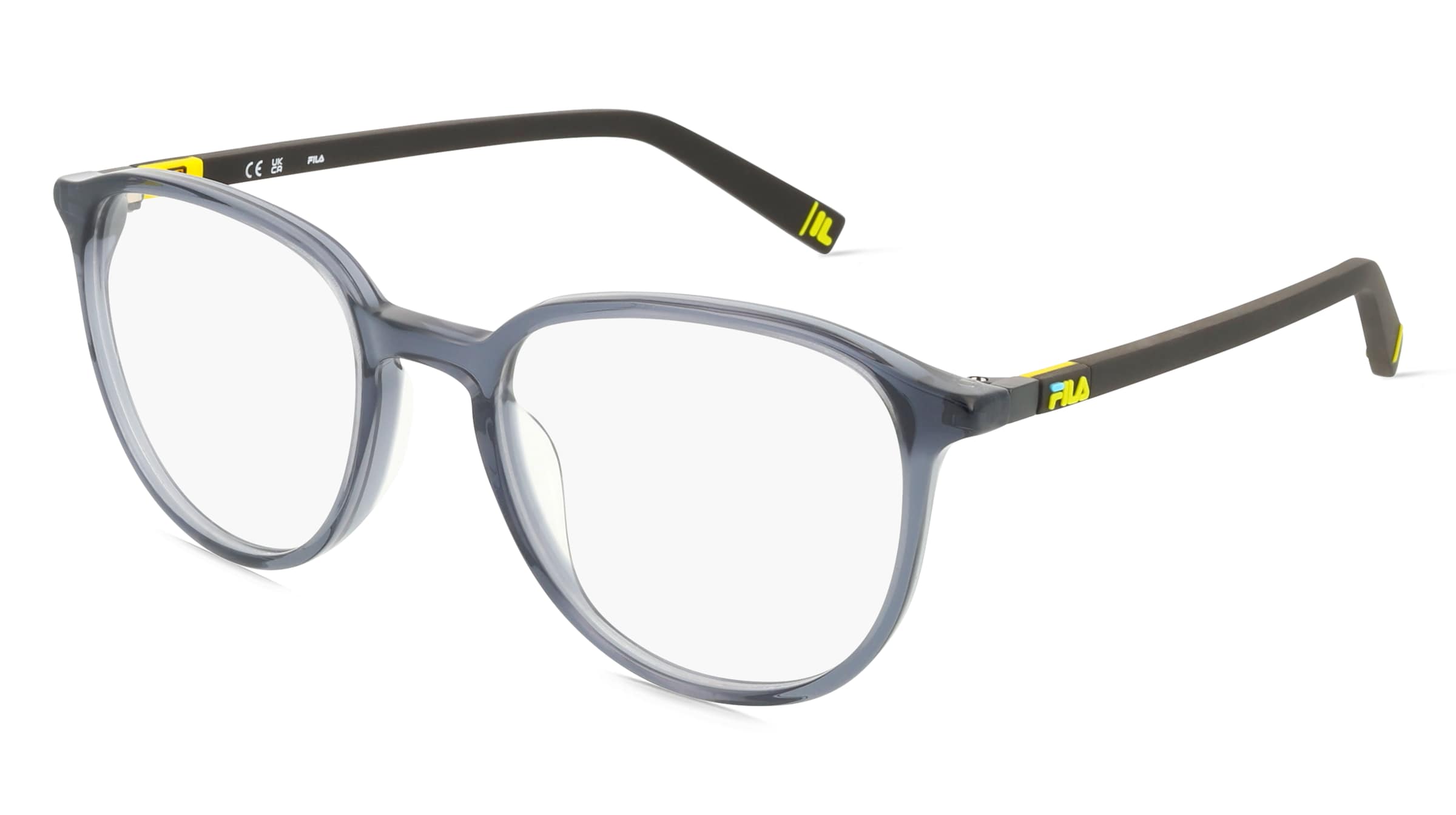 Fila FIAVFI306 Unisex-Brille inkl. Gläser Vollrand Panto Kunststoff-Gestell 51/19/140, Grau