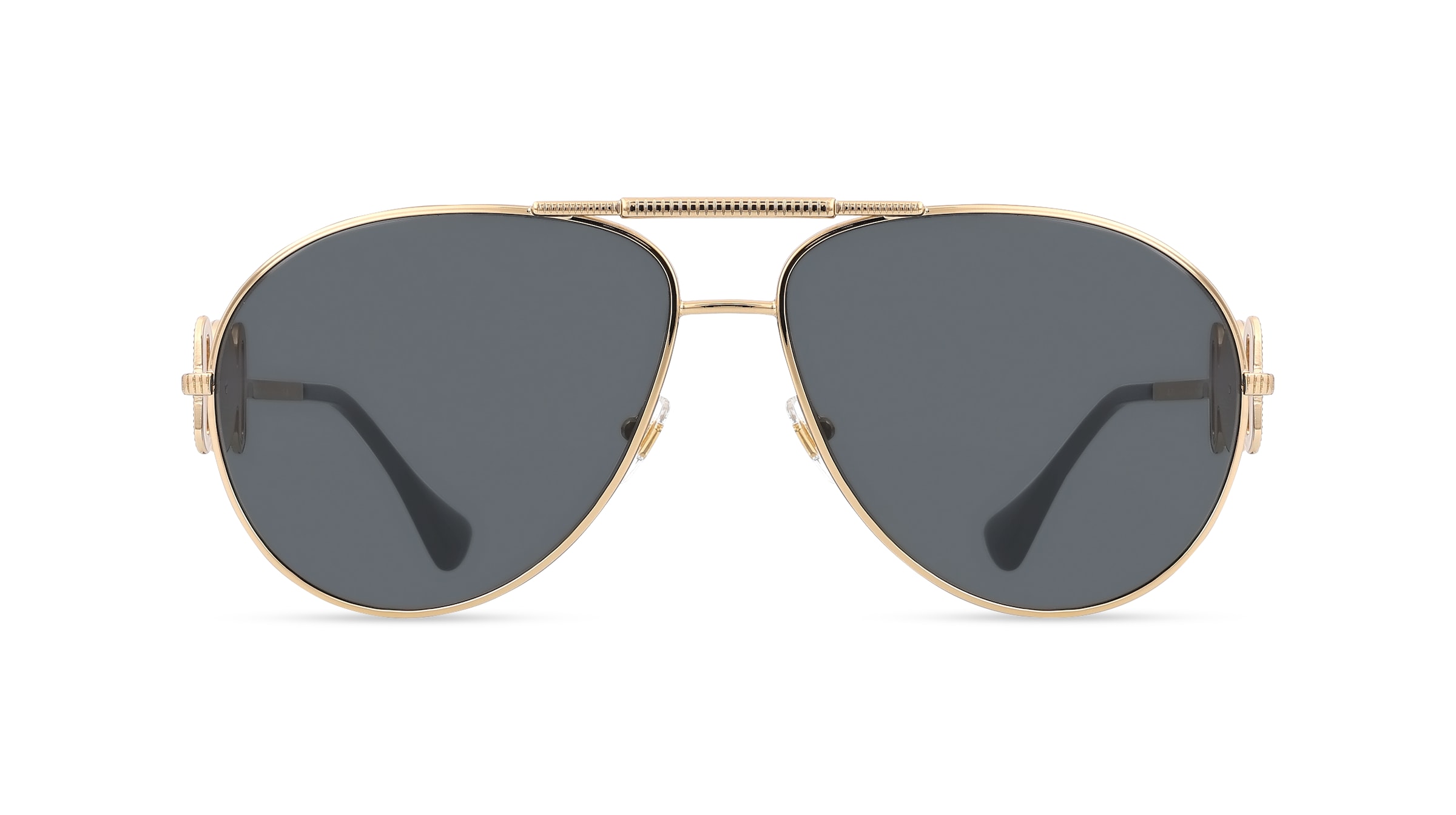 Versace VE2249 Unisex-Sonnenbrille Vollrand Pilot Metall-Gestell, gold