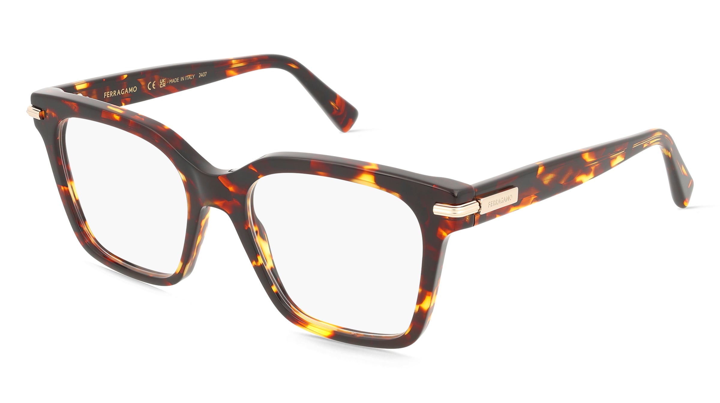 Ferragamo SF3009 Damen-Brille inkl. Gläser Vollrand Eckig Acetat-Gestell 52/18/145, Havanna