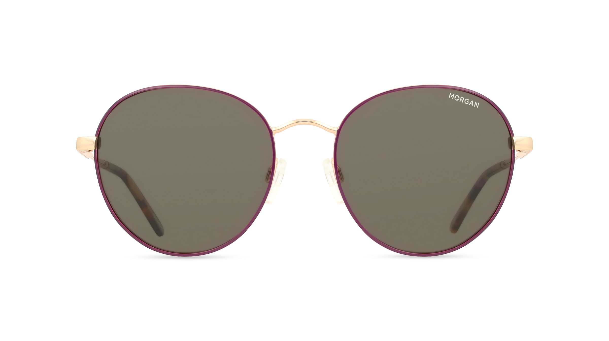 Morgan MO7381 Damen-Sonnenbrille Vollrand Rund Edelstahl-Gestell, gold