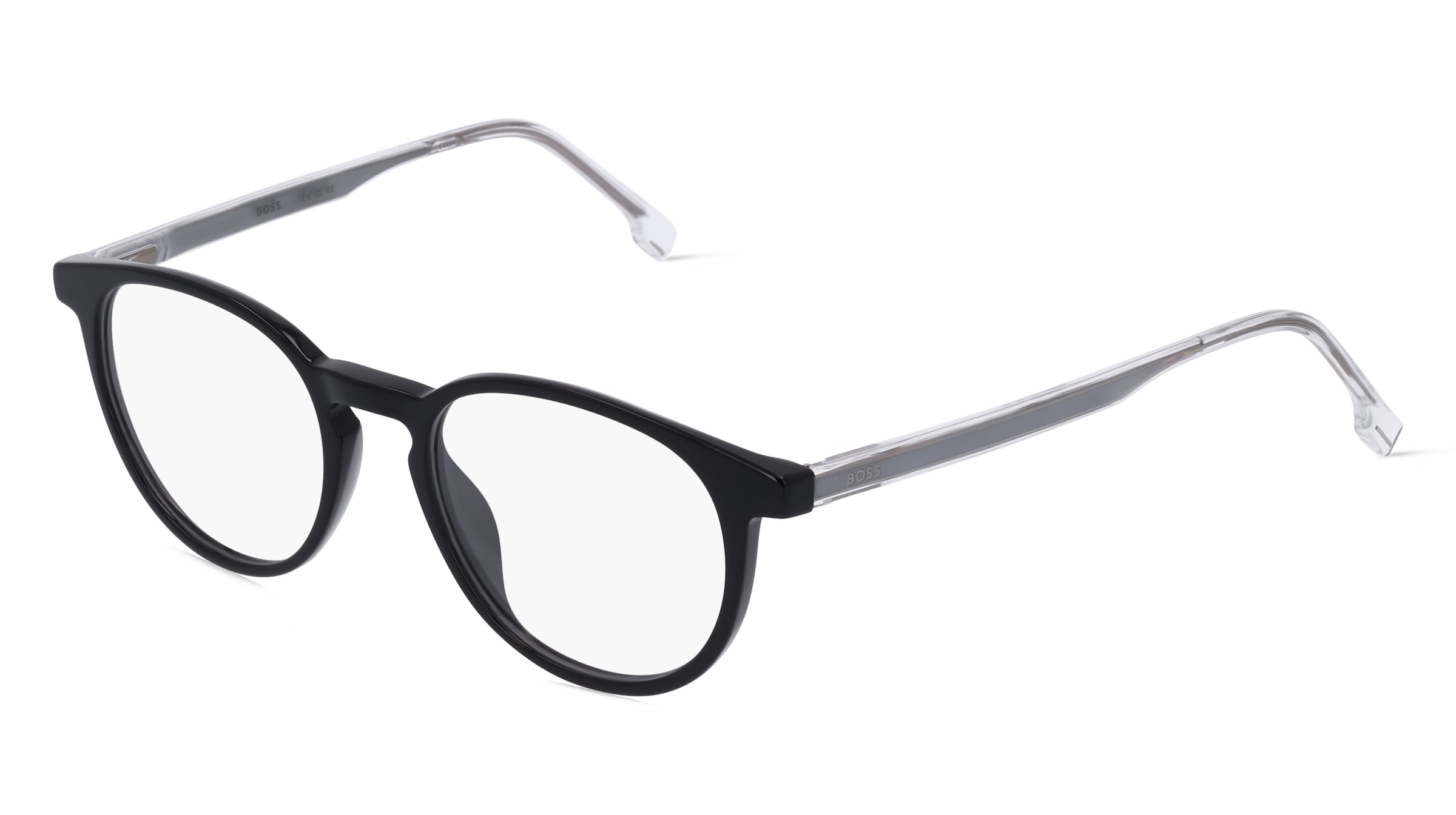 Boss 1316 Herren-Brille inkl. Gläser Vollrand Panto Acetat-Gestell 50/19/145, Schwarz