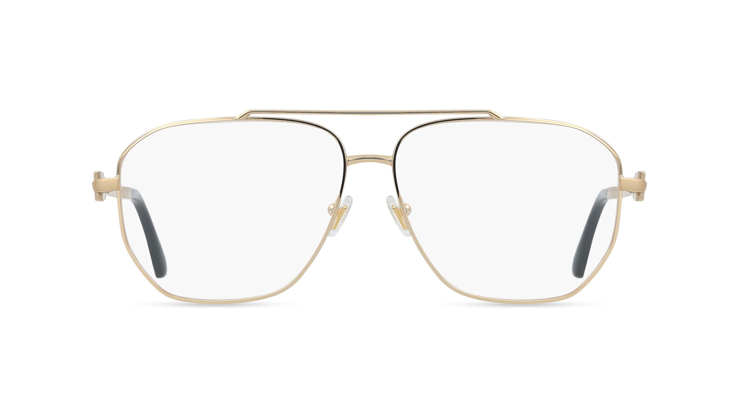 Versace VE1307 Herren-Brille inkl. Gläser Vollrand Pilot Metall-Gestell 59/12/140, gold