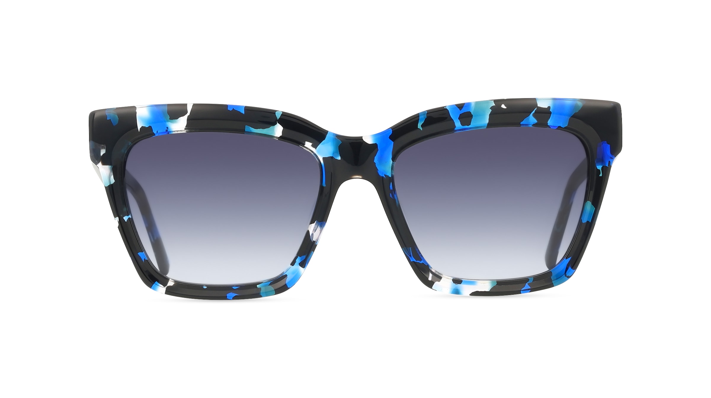 DKNY DK551S Damen-Sonnenbrille Vollrand Cateye Acetat-Gestell, blau