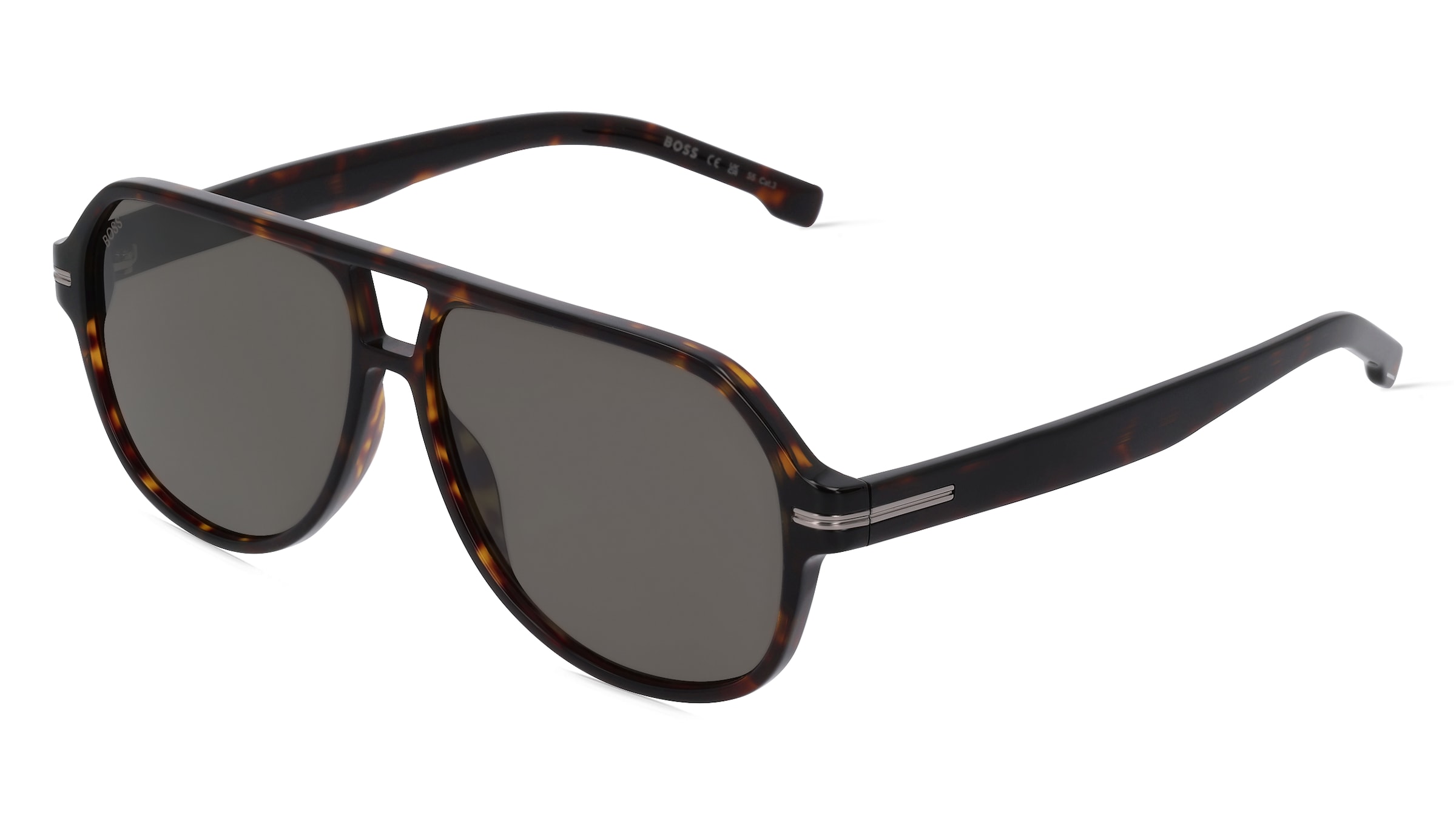 Boss 1507/S Herren-Sonnenbrille Vollrand Browline Acetat-Gestell, Havanna