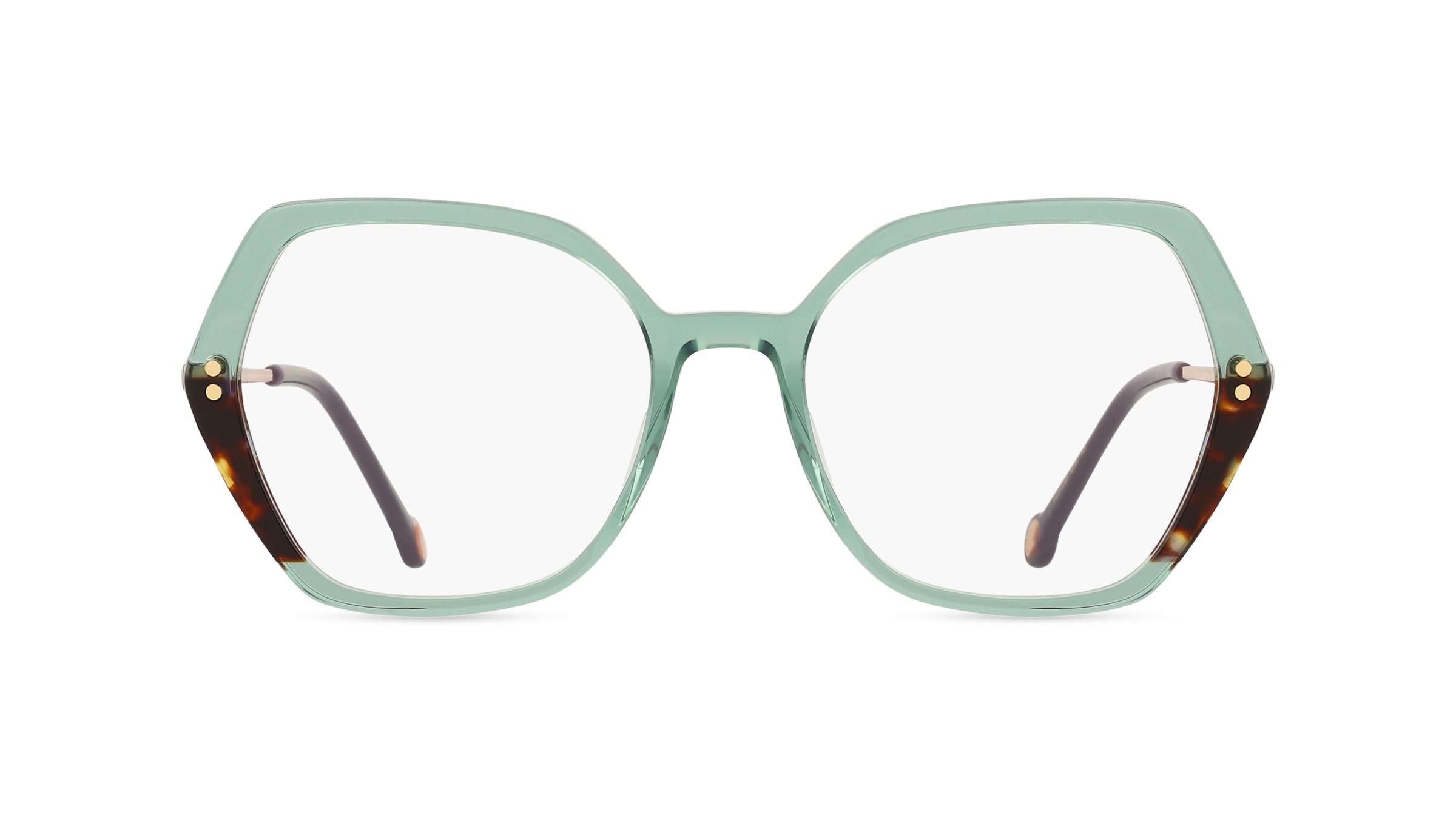 Carolina Herrera HER 0205 Damen-Brille inkl. Gläser Vollrand Mehreckig Acetat-Gestell 53mm/18mm/145mm, grün