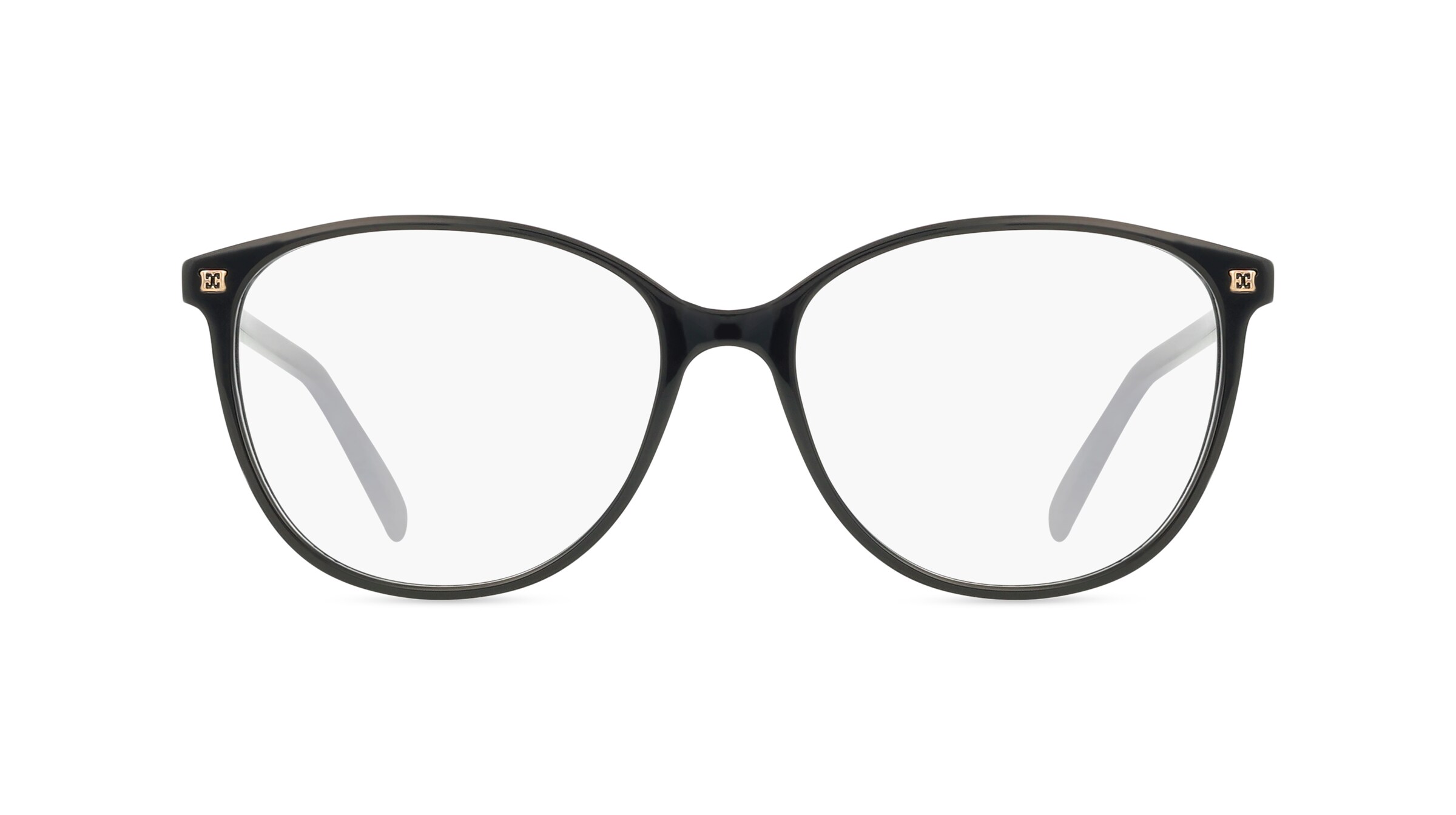 Escada ESCVES459 Damen-Brille inkl. Gläser Vollrand Oval Acetat-Gestell 54mm/16mm/135mm, Schwarz