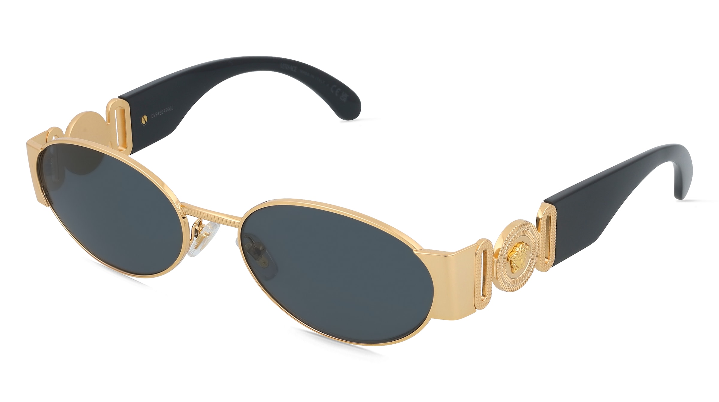 Versace VE2299 Herren-Sonnenbrille Vollrand Oval Metall-Gestell, gold