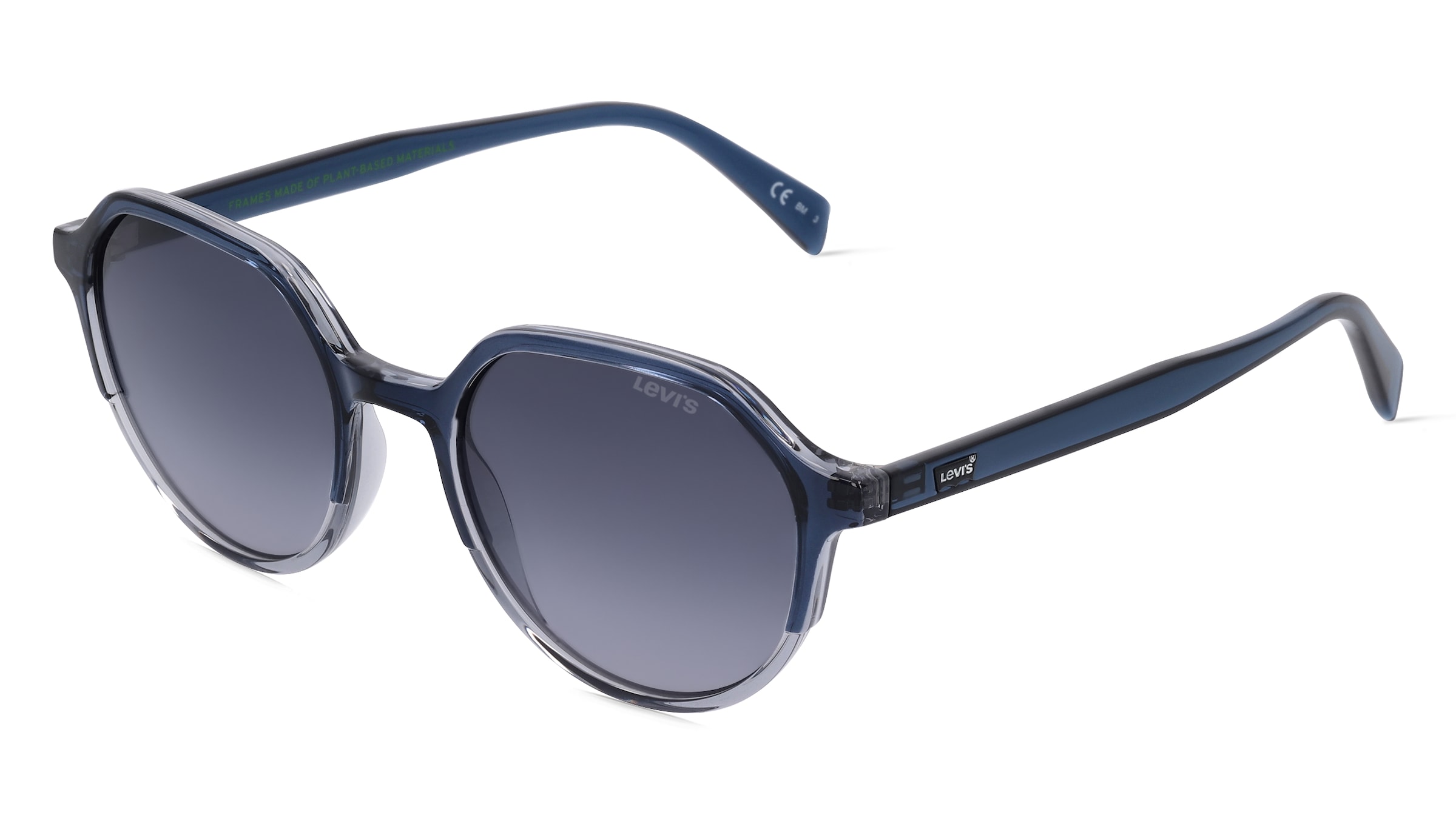 Levi's LV 5023/S Unisex-Sonnenbrille Vollrand Panto Acetat Spritzguss-Gestell, Blau