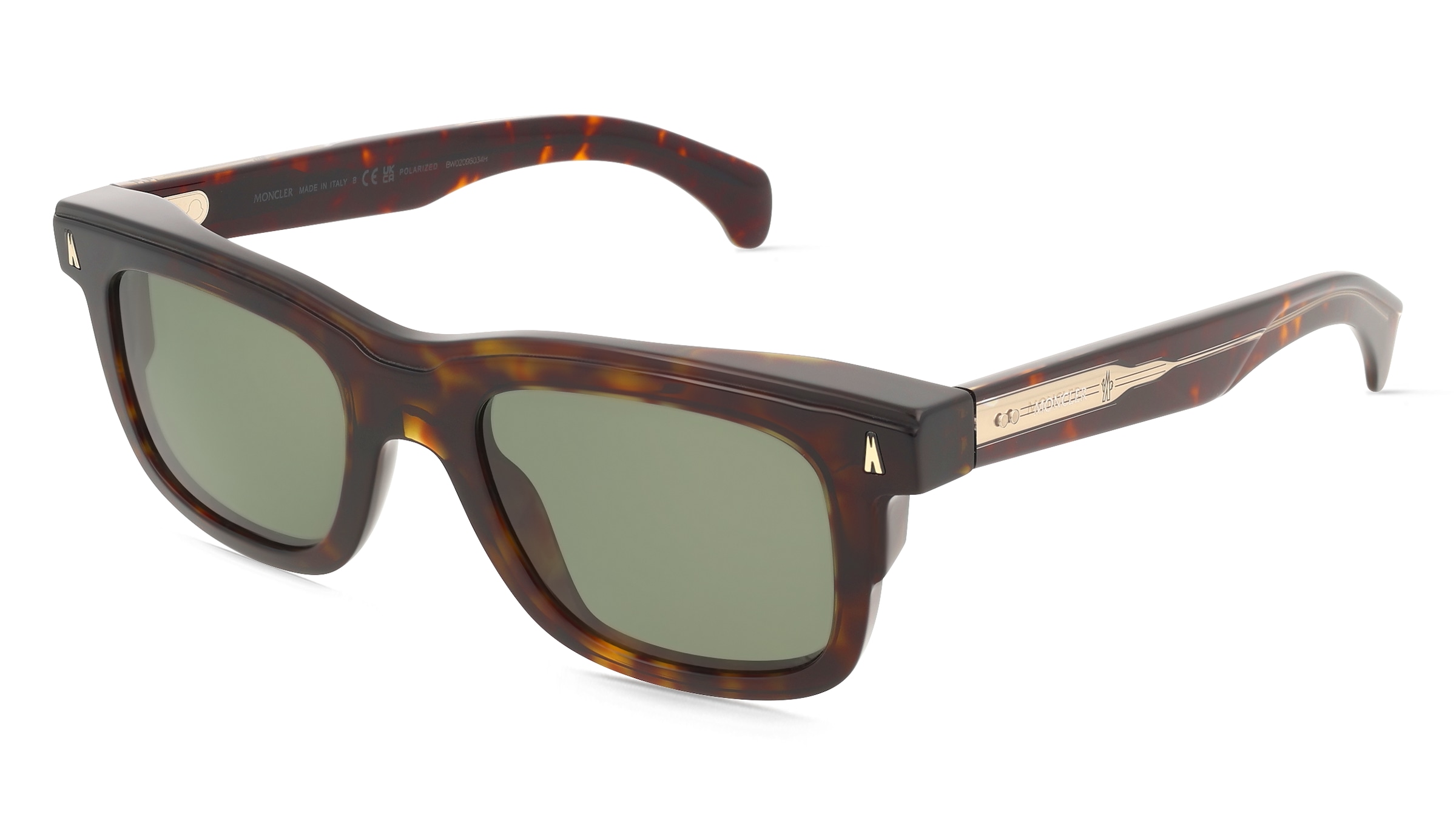 Moncler ME6004 CLARO Unisex-Sonnenbrille Vollrand Quadratisch Acetat-Gestell, Braun