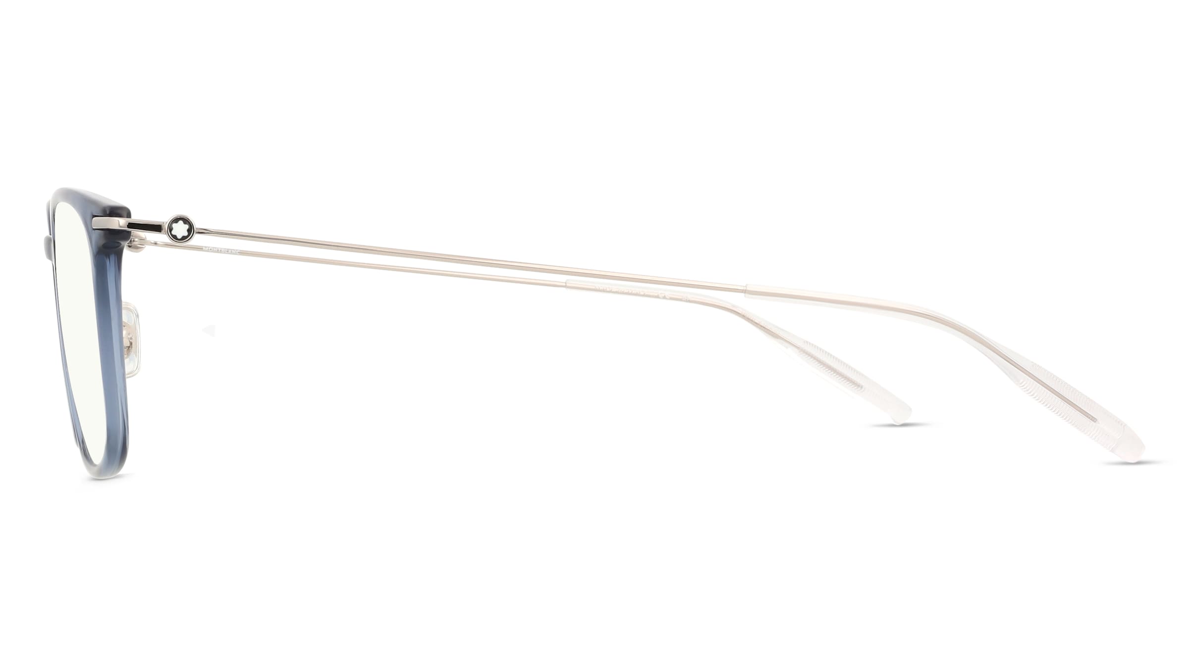 Thumbnail - Montblanc MB0100O Herren-Brille inkl. Gläser Vollrand Eckig Kunststoff-Gestell 52/21/150, blau