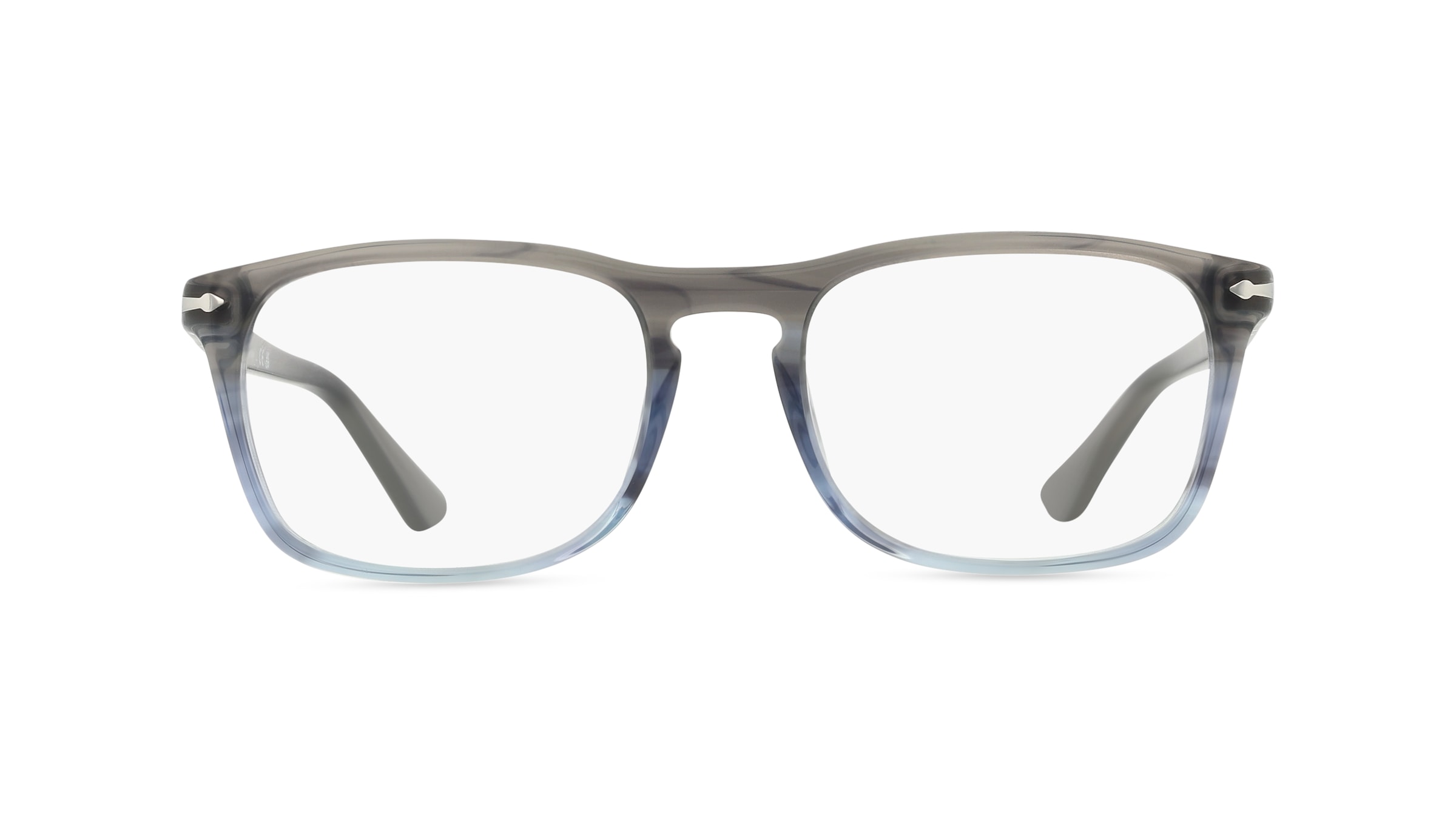 Persol 0PO3344V Unisex-Brille inkl. Gläser Vollrand Eckig Acetat-Gestell 54mm/19mm/145mm, grau