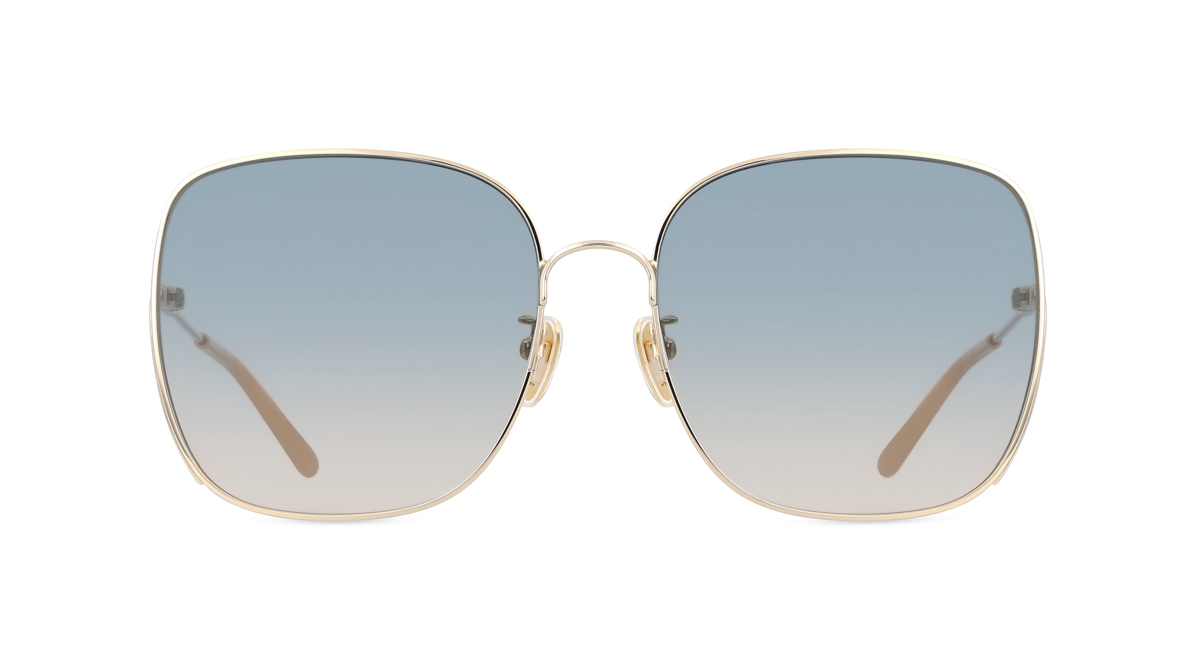 Chloé CH0170SA Damen-Sonnenbrille Vollrand Eckig Metall-Gestell, gold