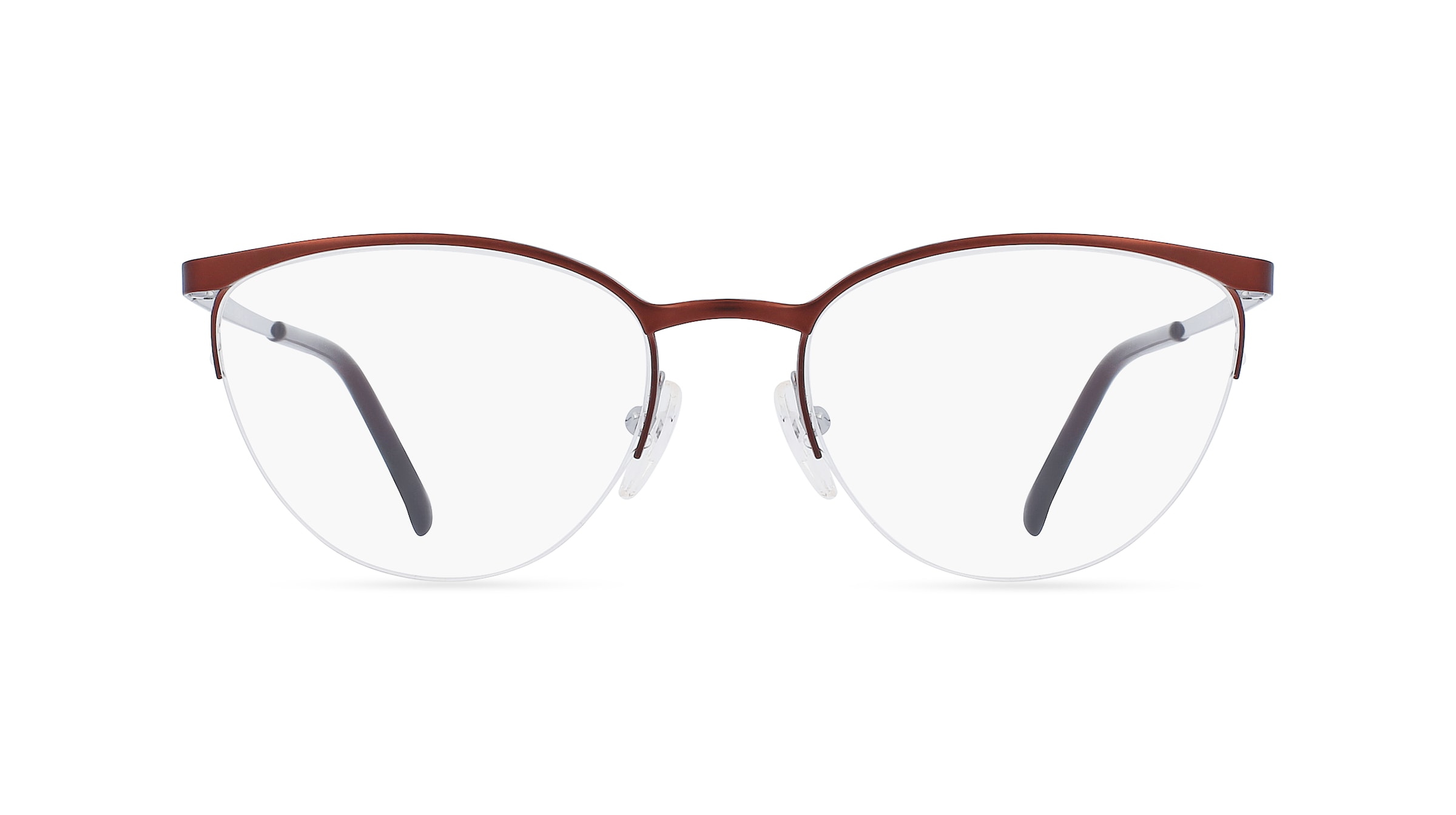 Fielmann MC 546 CL Damen-Brille inkl. Gläser Nylor Oval Edelstahl-Gestell 52mm/18mm/135mm, grau