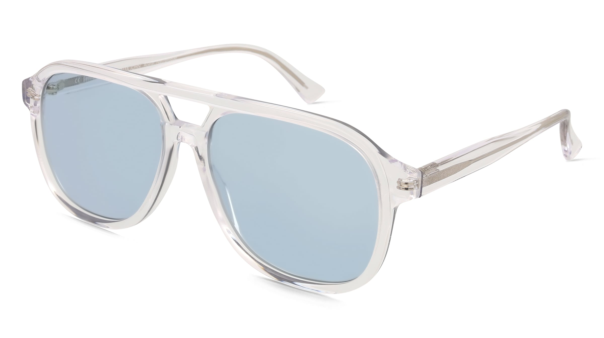 Fielmann LN 066 SUN FA JOHN Unisex-Sonnenbrille Vollrand Pilot Acetat Extrudiert-Gestell, Transparent