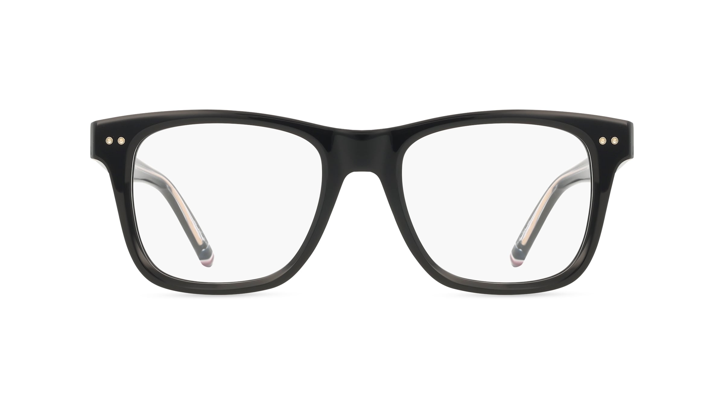 Tommy Hilfiger TH 85 Herren-Brille inkl. Gläser Vollrand Eckig Acetat-Gestell 52mm/20mm/150mm, schwarz