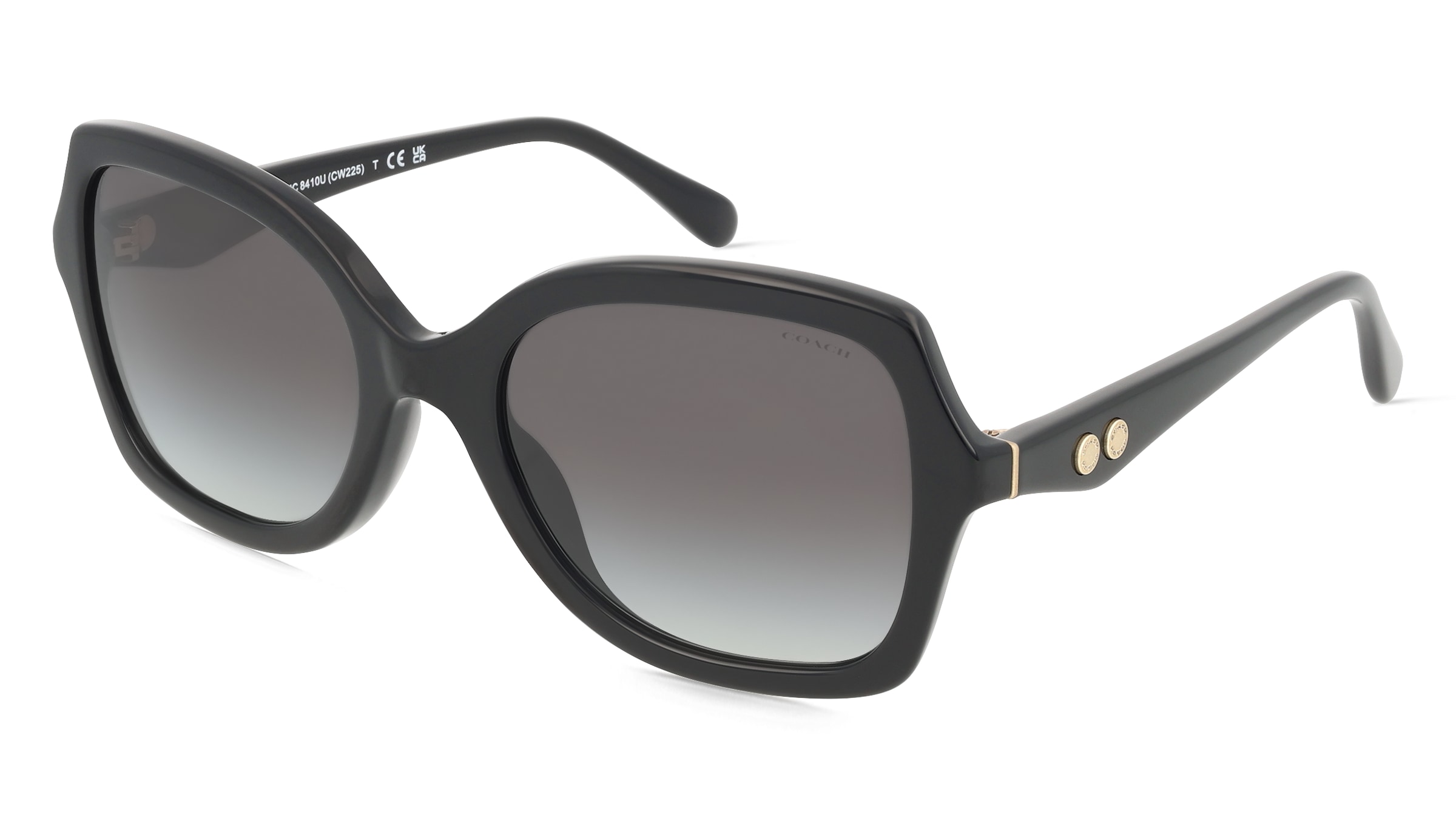 Coach HC8410U Damen-Sonnenbrille Vollrand Butterfly Acetat-Gestell, Schwarz