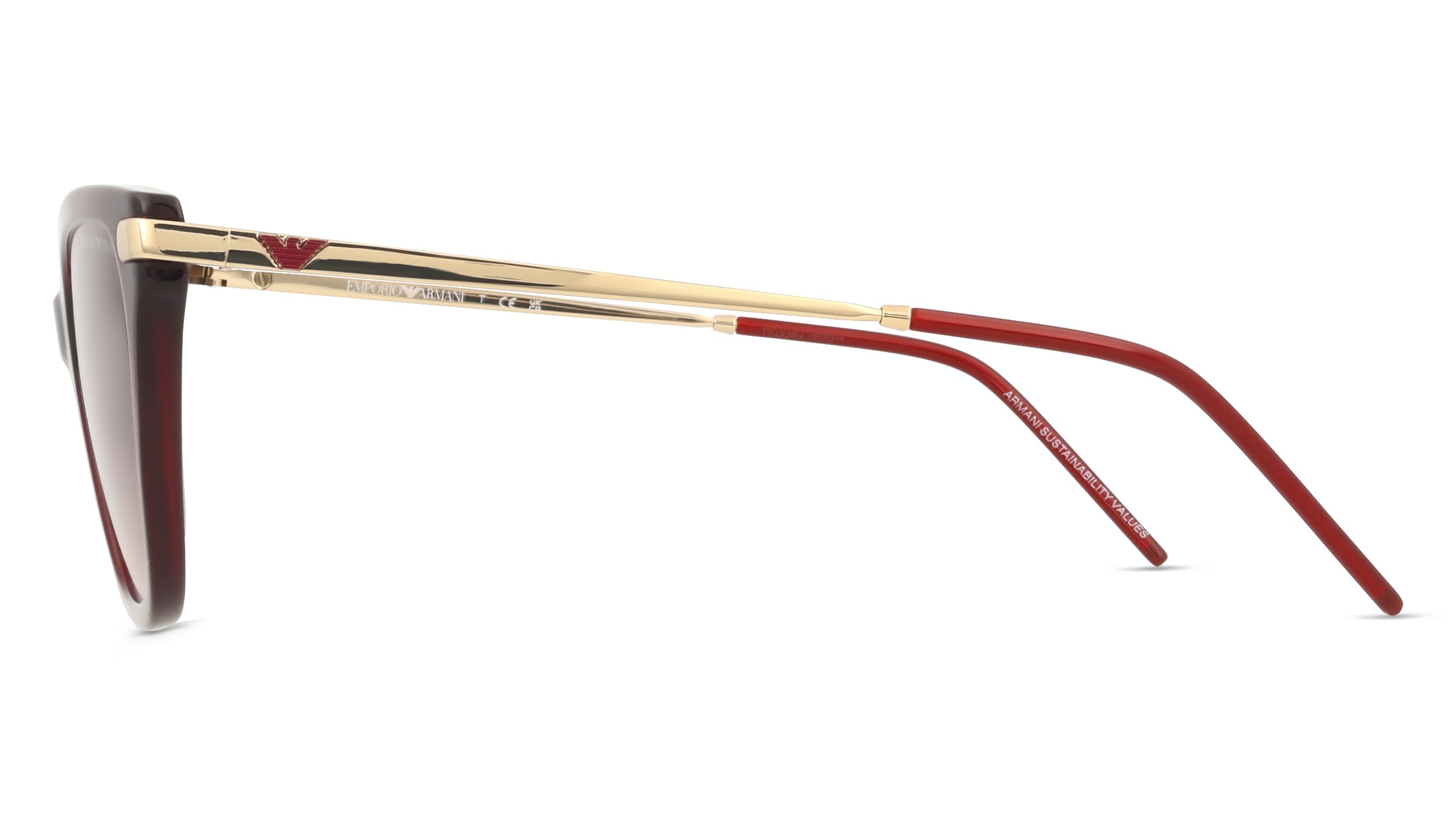 Thumbnail - Emporio Armani EA4251 Damen-Sonnenbrille Vollrand Cat Eye Acetat-Gestell, rot