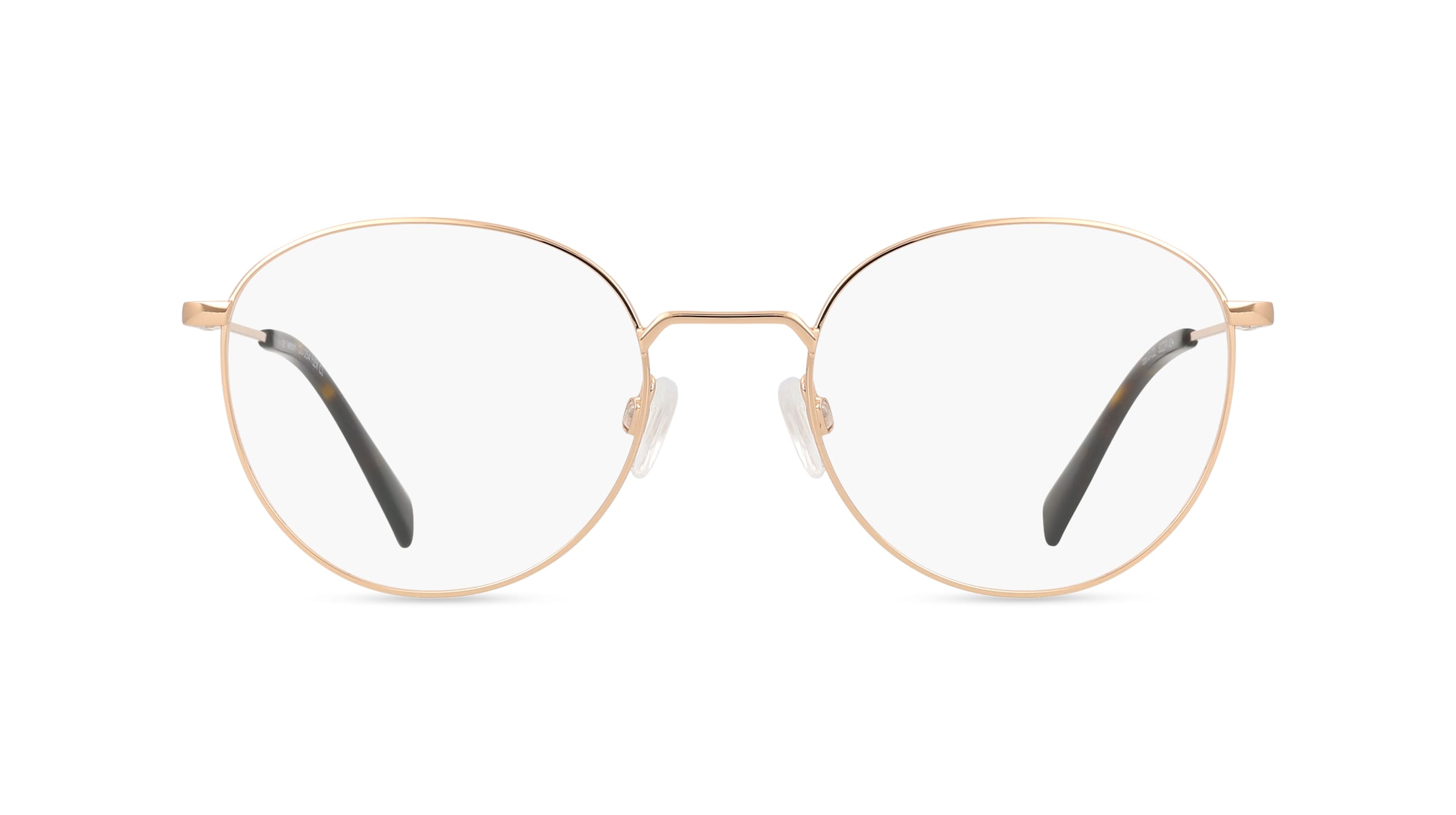 Fielmann OU 054 FLEX CL Unisex-Brille inkl. Gläser Vollrand Panto Edelstahl-Gestell 52mm/19mm/145mm, gold