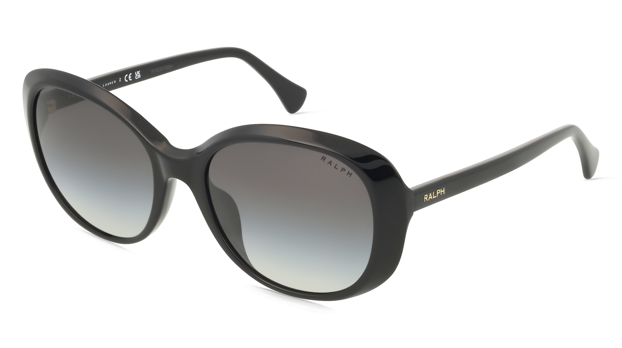 Ralph 0RA5335U Damen-Sonnenbrille Vollrand Rund Acetat-Gestell, Schwarz