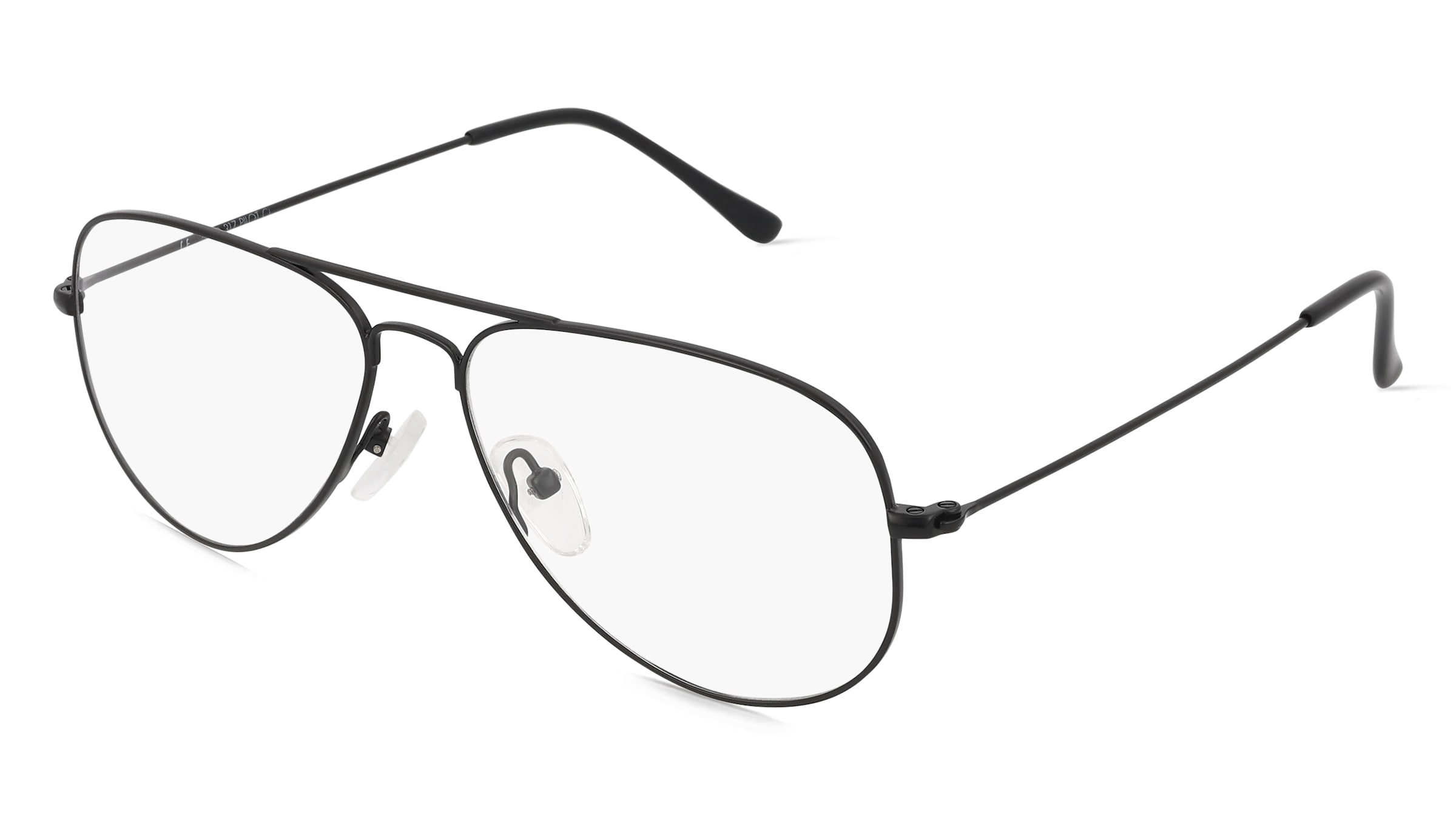 Fielmann BD 317 PILOT CL Unisex-Brille inkl. Gläser Vollrand Pilot Edelstahl-Gestell 55mm/14mm/145mm, schwarz