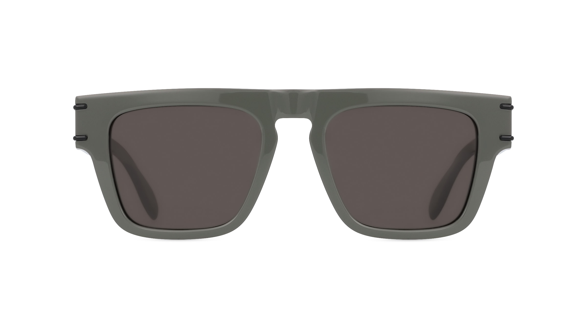 Alexander McQueen AM0397S Herren-Sonnenbrille Vollrand Eckig Kunststoff-Gestell, grün