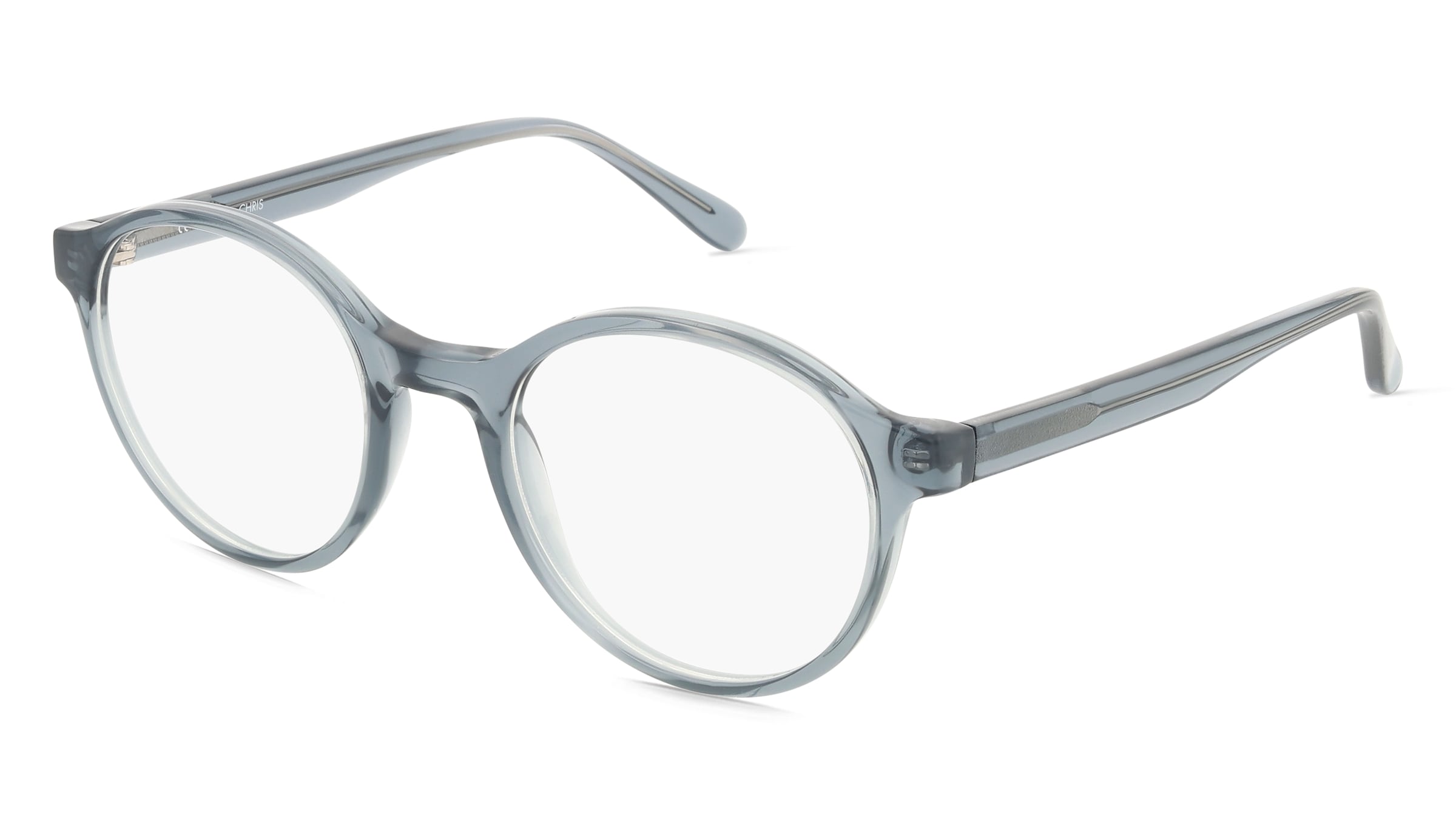 Fielmann LD 040 CL CHRIS Unisex-Brille inkl. Gläser Vollrand Rund Acetat-Gestell 50/21/145, Grau
