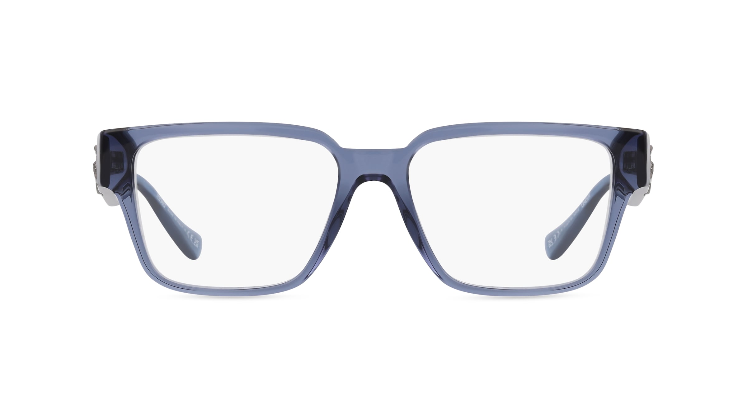 Versace VE3346 Herren-Brille inkl. Gläser Vollrand Eckig Acetat-Gestell 55mm/16mm/140mm, blau