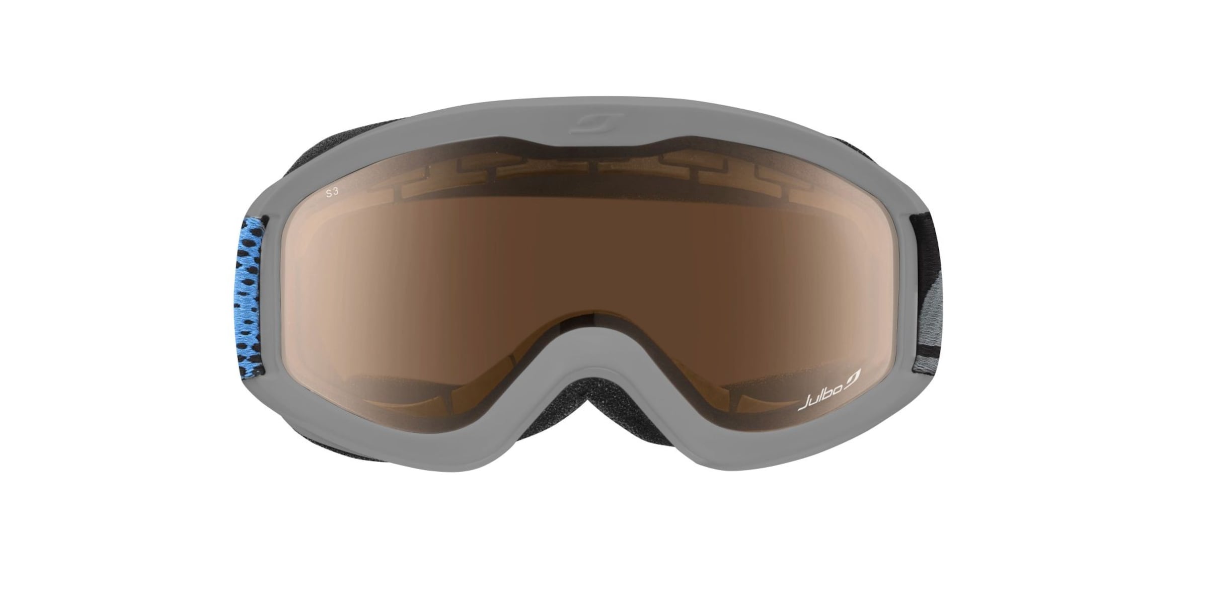 Julbo J7344 Jugend-Skibrille Vollrand Monoscheibe Kunststoff-Gestell, Grau