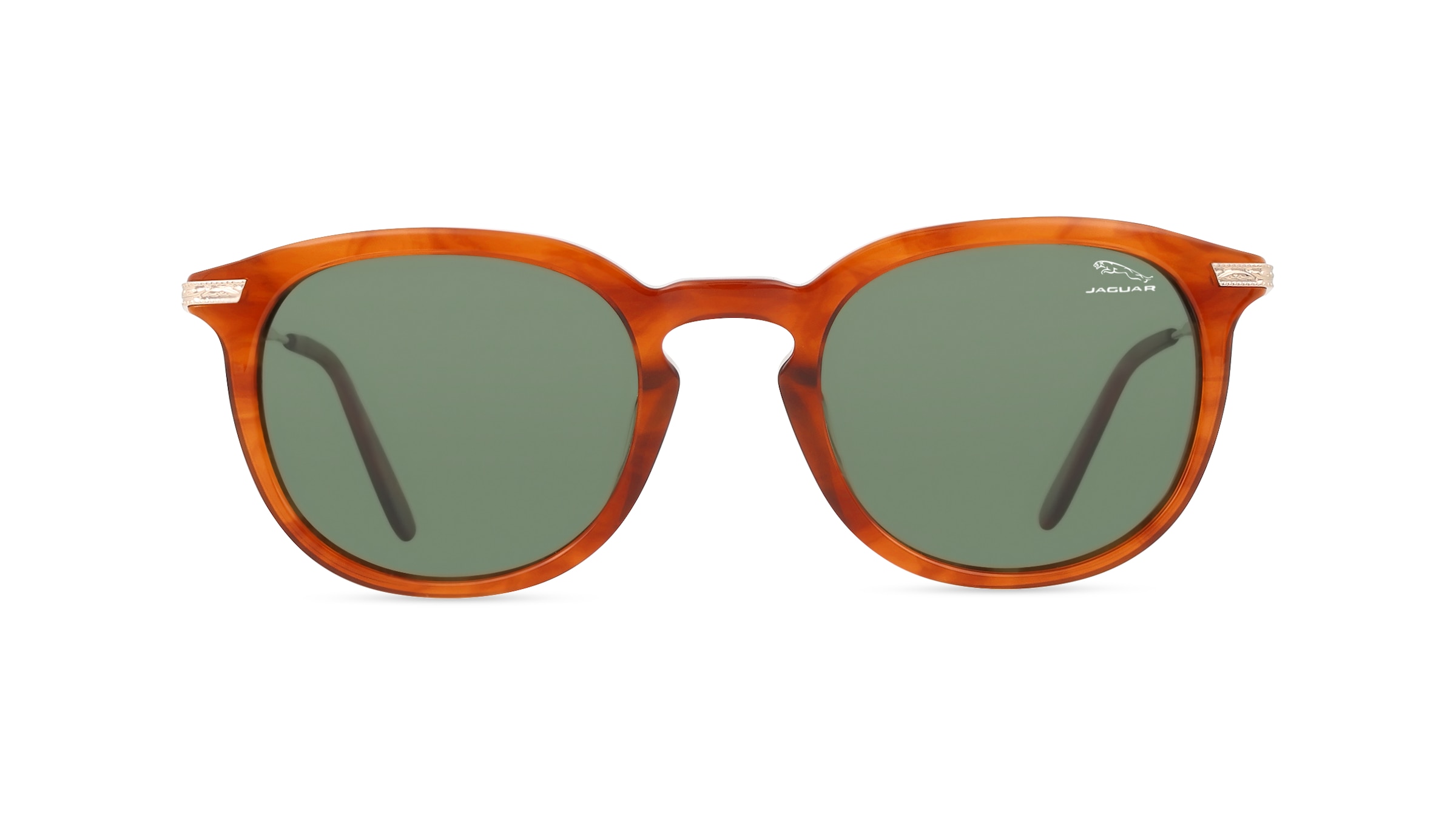 Jaguar J 7281 Herren-Sonnenbrille Vollrand Rund Acetat-Gestell, braun