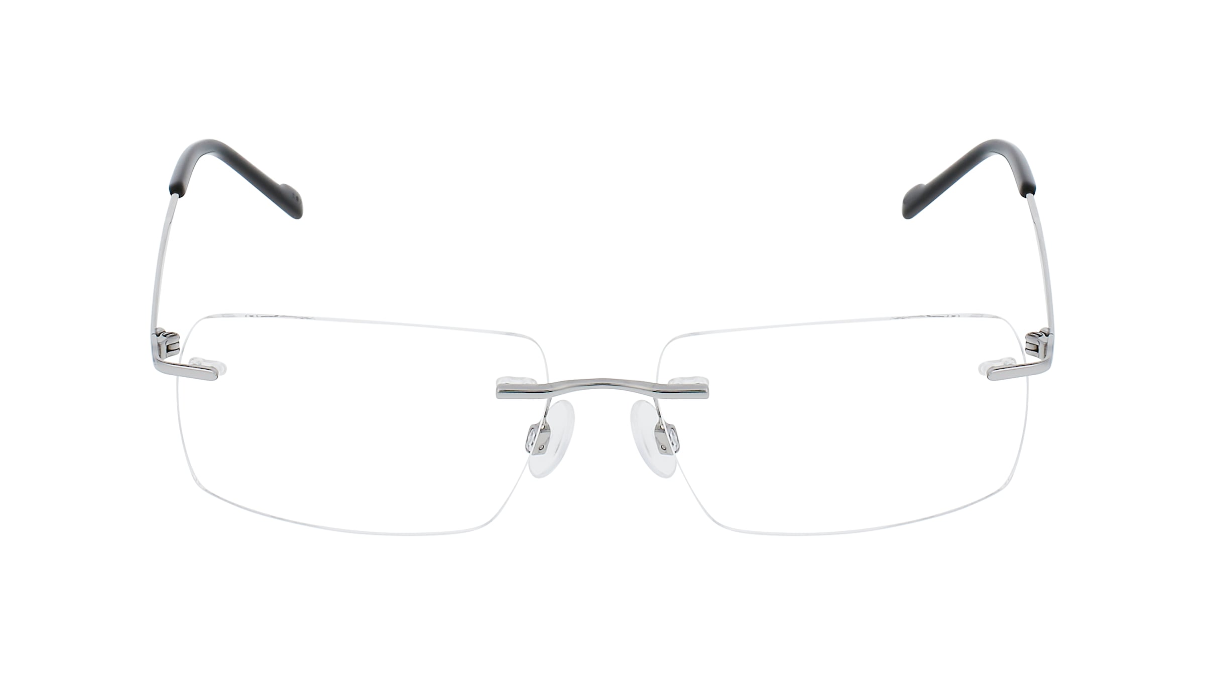 Eschenbach 823015 Herren-Brille inkl. Gläser Randlos Quadratisch Titan-Gestell 55/18/145, grau