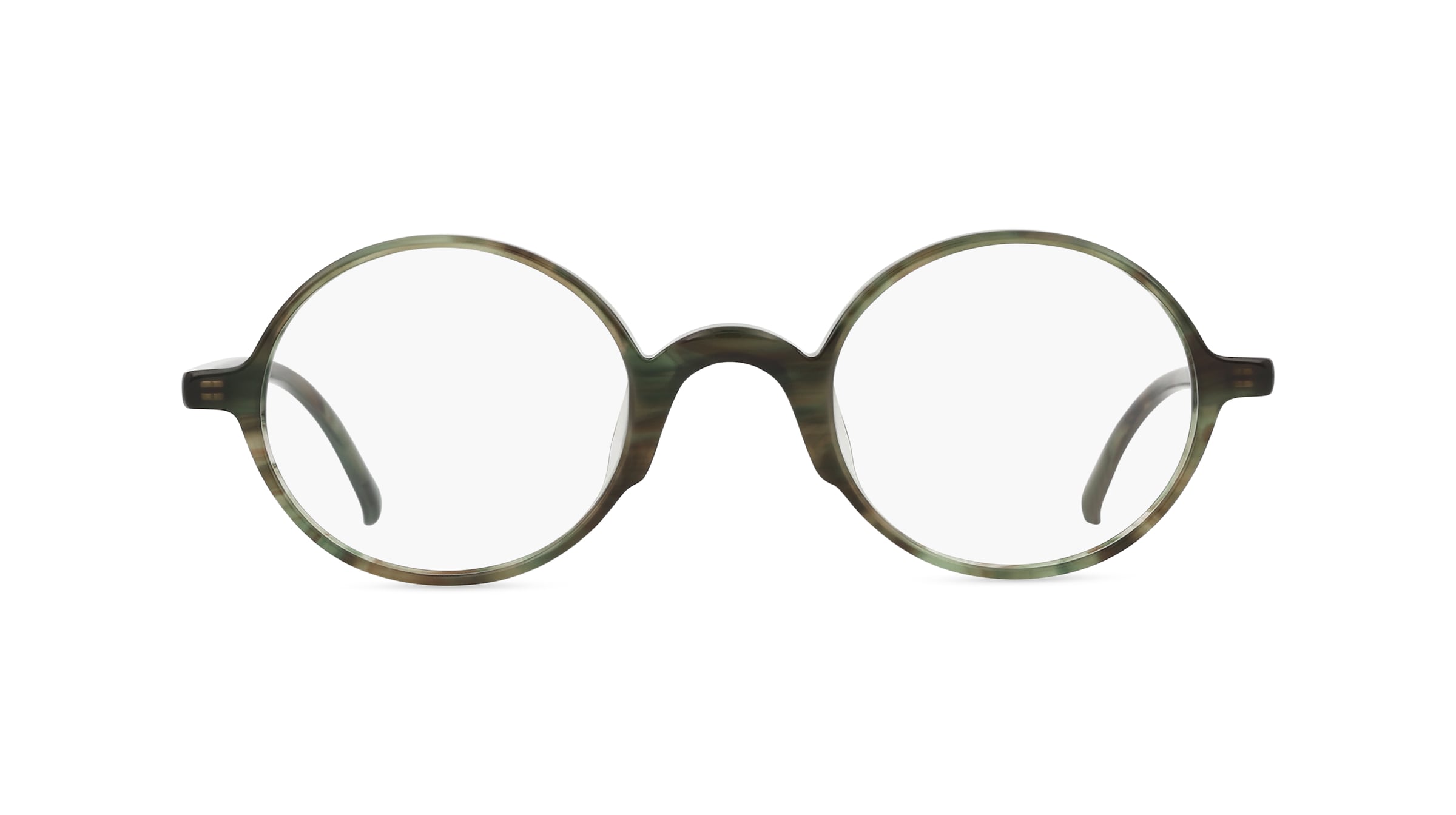 Fielmann LN 048 CL Unisex-Brille inkl. Gläser Vollrand Rund Acetat-Gestell 46mm/24mm/140mm, grün