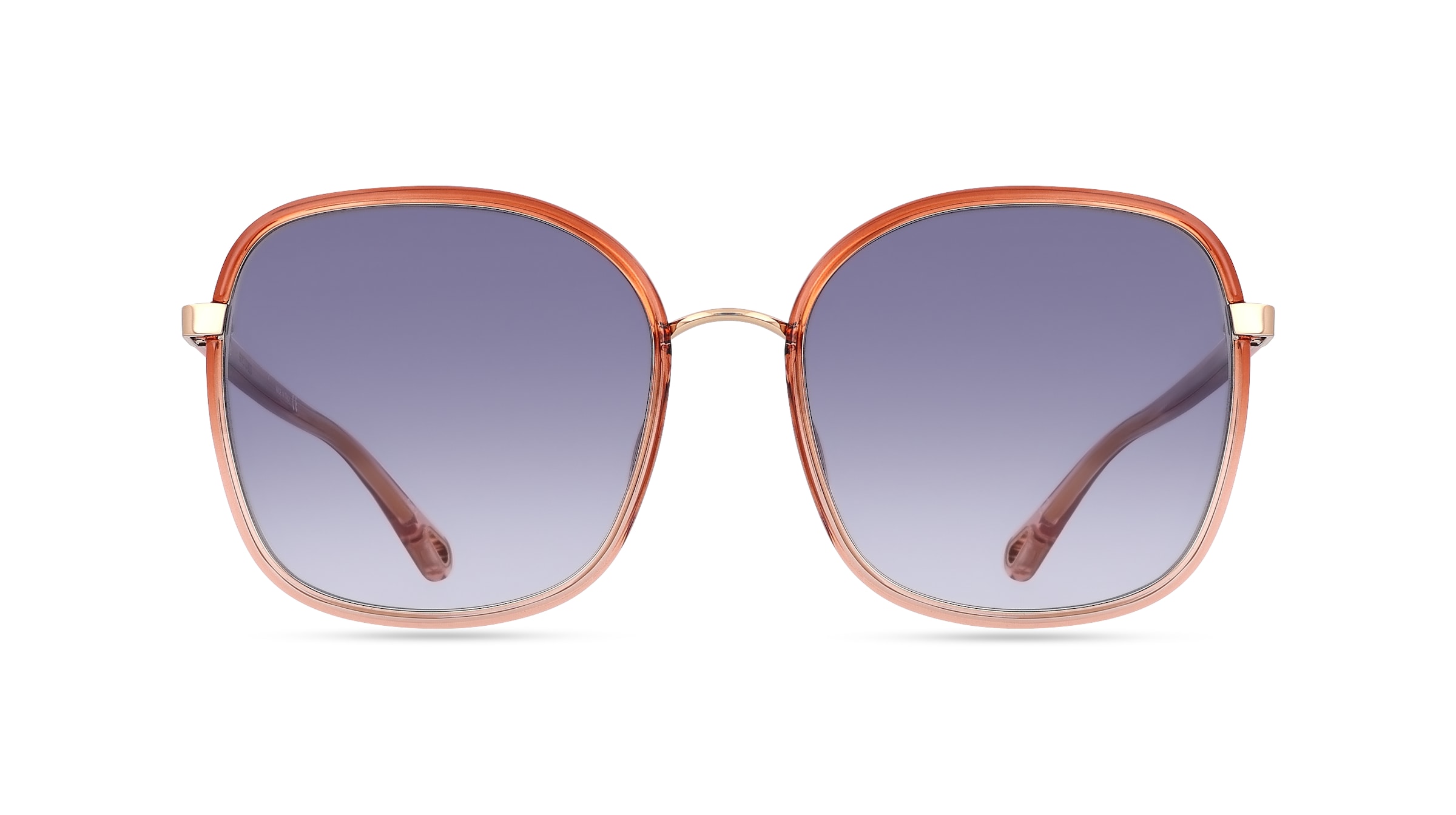 Chloé CH0031S Damen-Sonnenbrille Vollrand Rechteckig Bio-Kunststoff-Gestell, braun