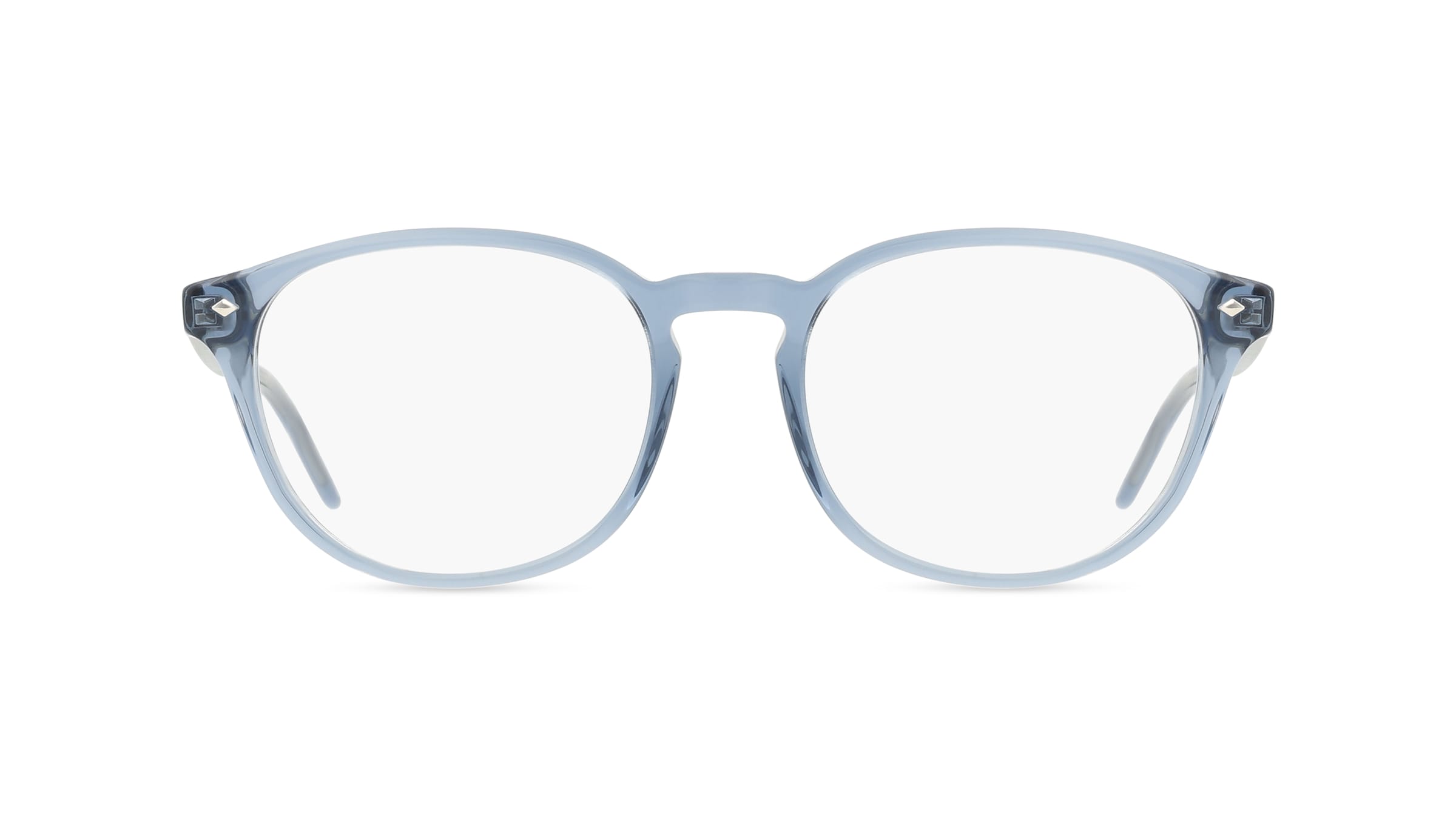 Giorgio Armani 0AR7259 Herren-Brille inkl. Gläser Vollrand Panto Acetat-Gestell 52/19/145, Blau