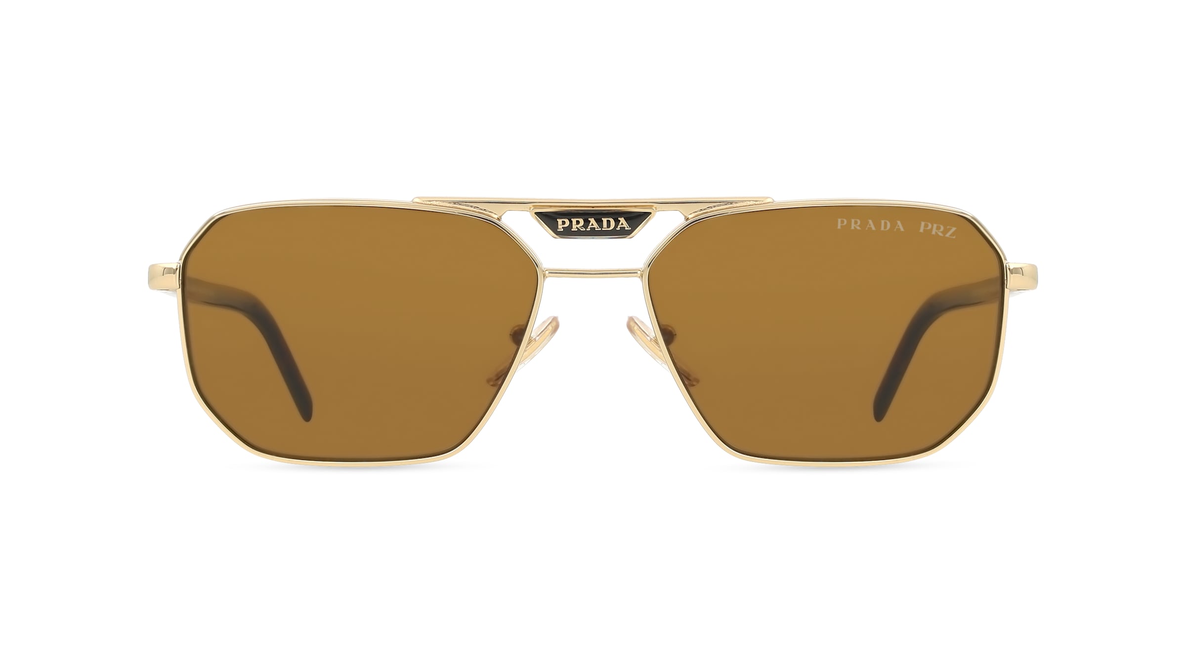 Thumbnail - Prada PR58YS Herren-Sonnenbrille Halbrand Eckig Metall-Gestell, gold