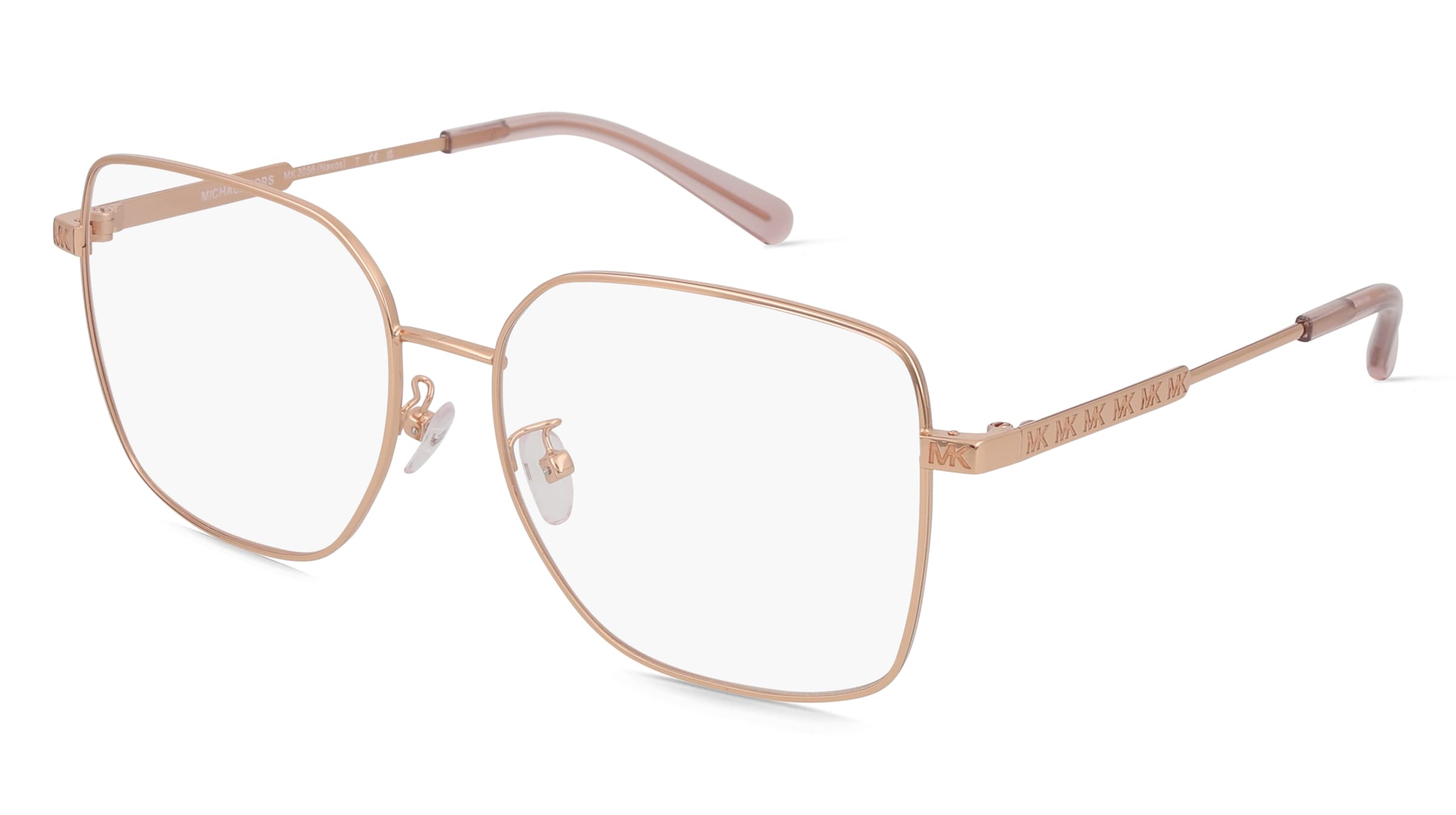 Michael Kors MK3056 Damen-Brille inkl. Gläser Vollrand Quadratisch Edelstahl-Gestell 55/16/140, Gold