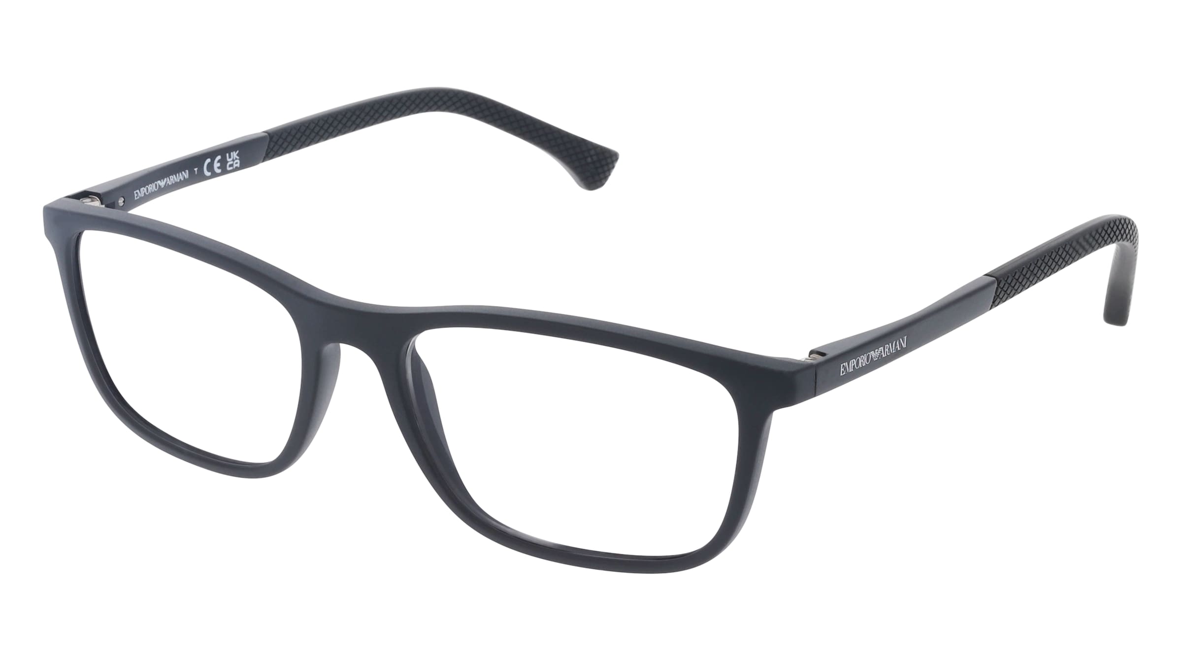 Emporio Armani EA3069 Herren-Brille inkl. Gläser Vollrand Quadratisch Kunststoff-Gestell 53/17/140, Schwarz