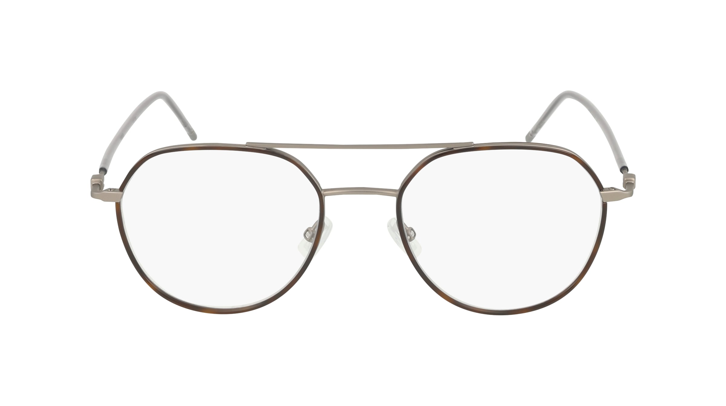 Boss 1429 Herren-Brille inkl. Gläser Vollrand Pilot Metall-Gestell 53mm/20mm/145mm, braun