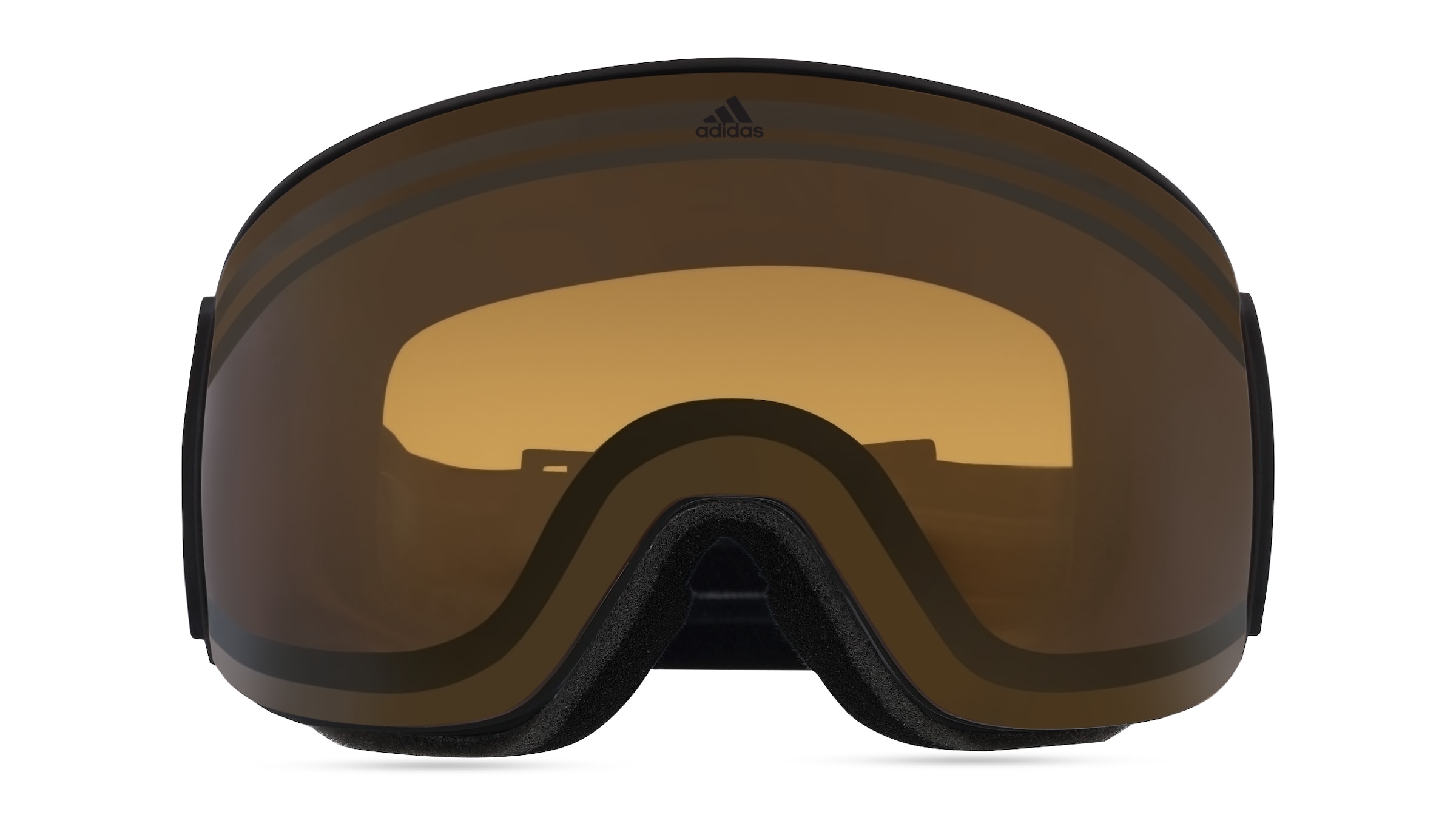 Adidas SP0053  Unisex-Skibrille Vollrand Monoscheibe Kunststoff-Gestell, schwarz