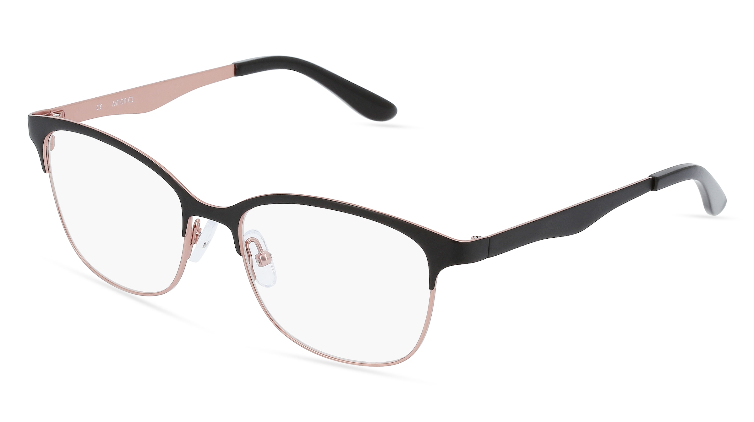 Fielmann MT 011 CL Damen-Brille inkl. Gläser Vollrand Quadratisch Edelstahl-Gestell 52/17/130, Pink