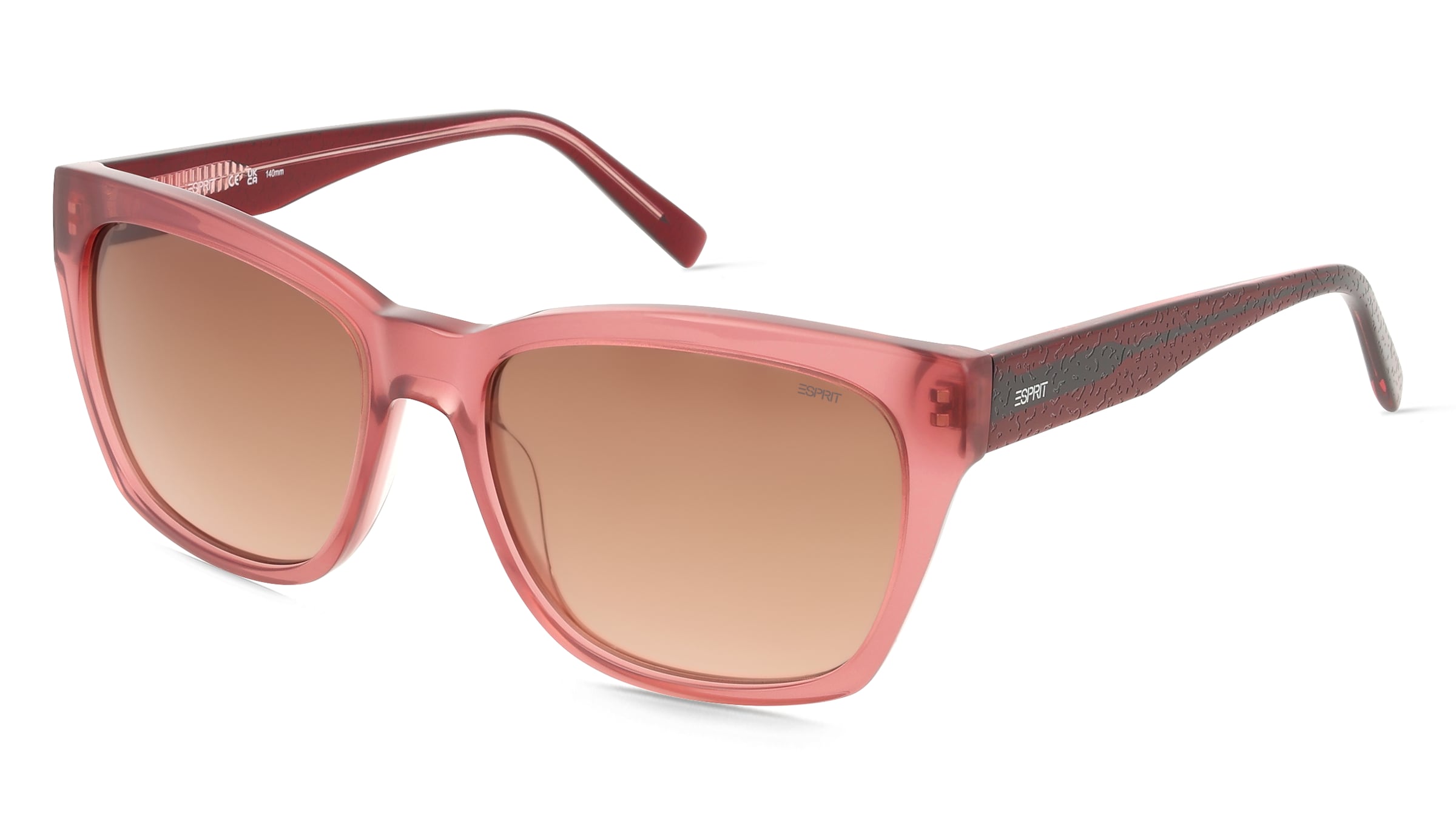 Esprit 40111 Damen-Sonnenbrille Vollrand Quadratisch Acetat-Gestell, Pink
