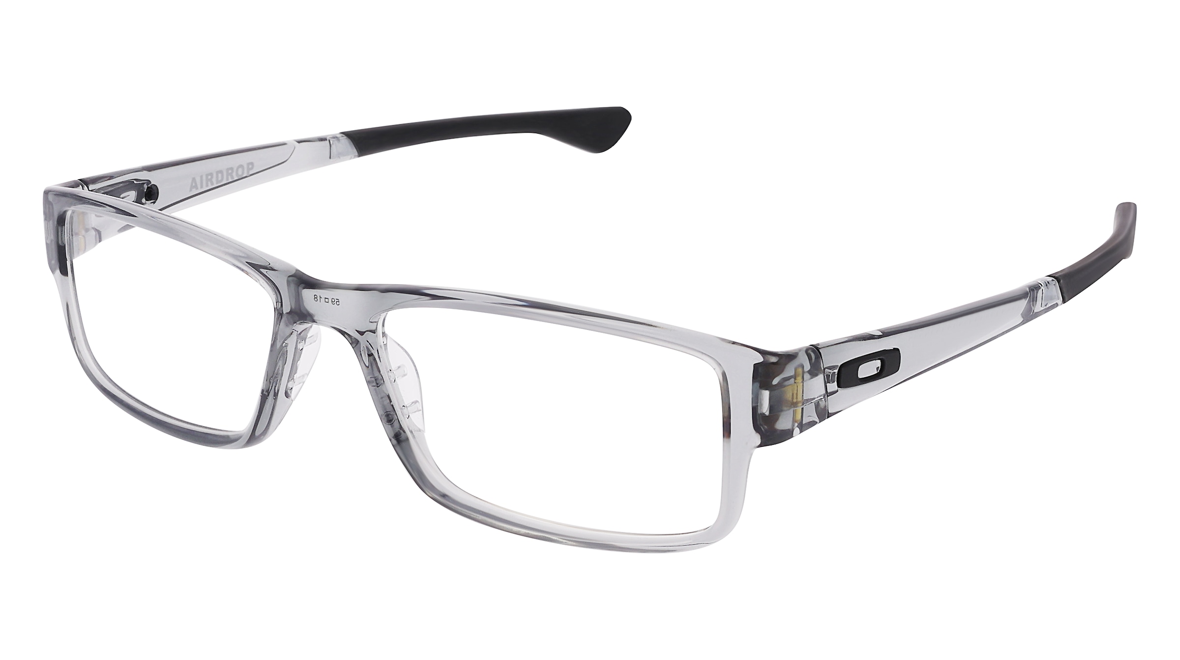 Oakley OX8046 Herren-Brille inkl. Gläser Vollrand Quadratisch Kunststoff-Gestell 59/18/148, Grau